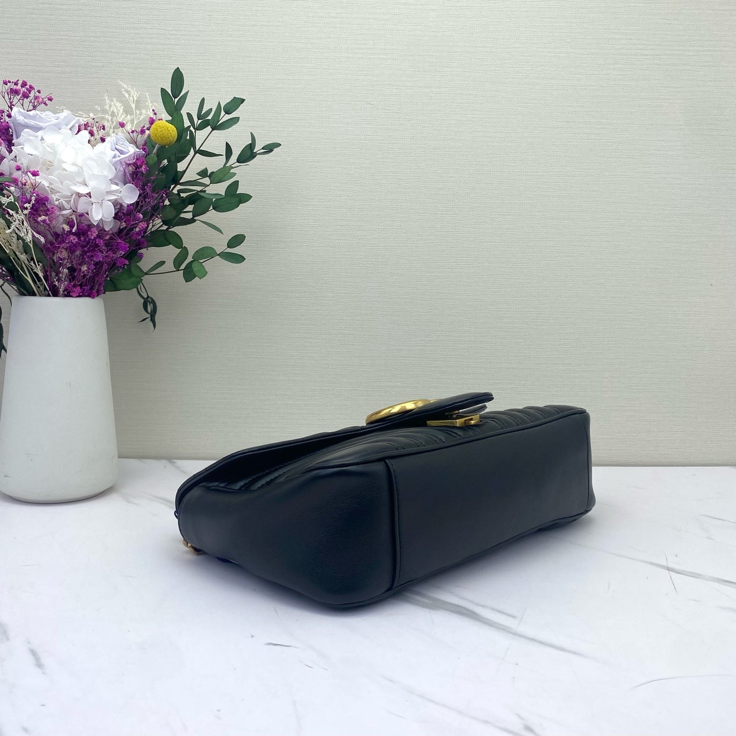 Gucci - Marmont Matelassé Shoulder Bag - Leather - Black - (medium)