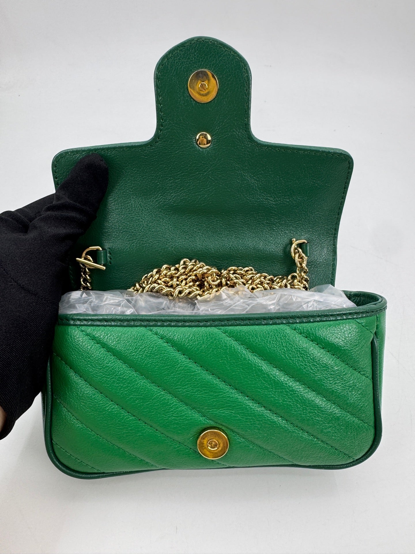 Gucci - GG Marmont Super Mini - Quilted leather - Green - (mini)