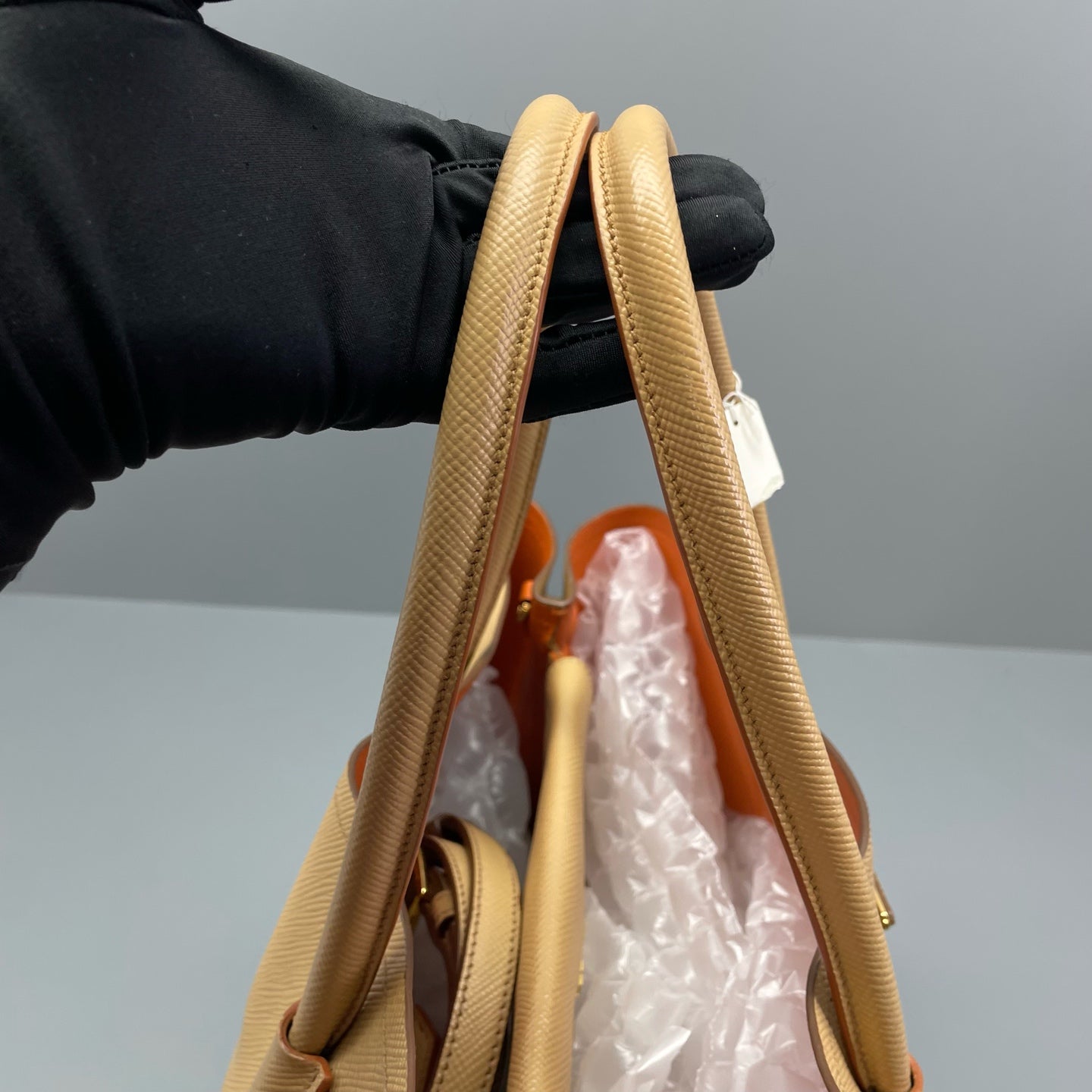 Prada - Double Tote Bag - Saffiano leather - Beige - (Large)