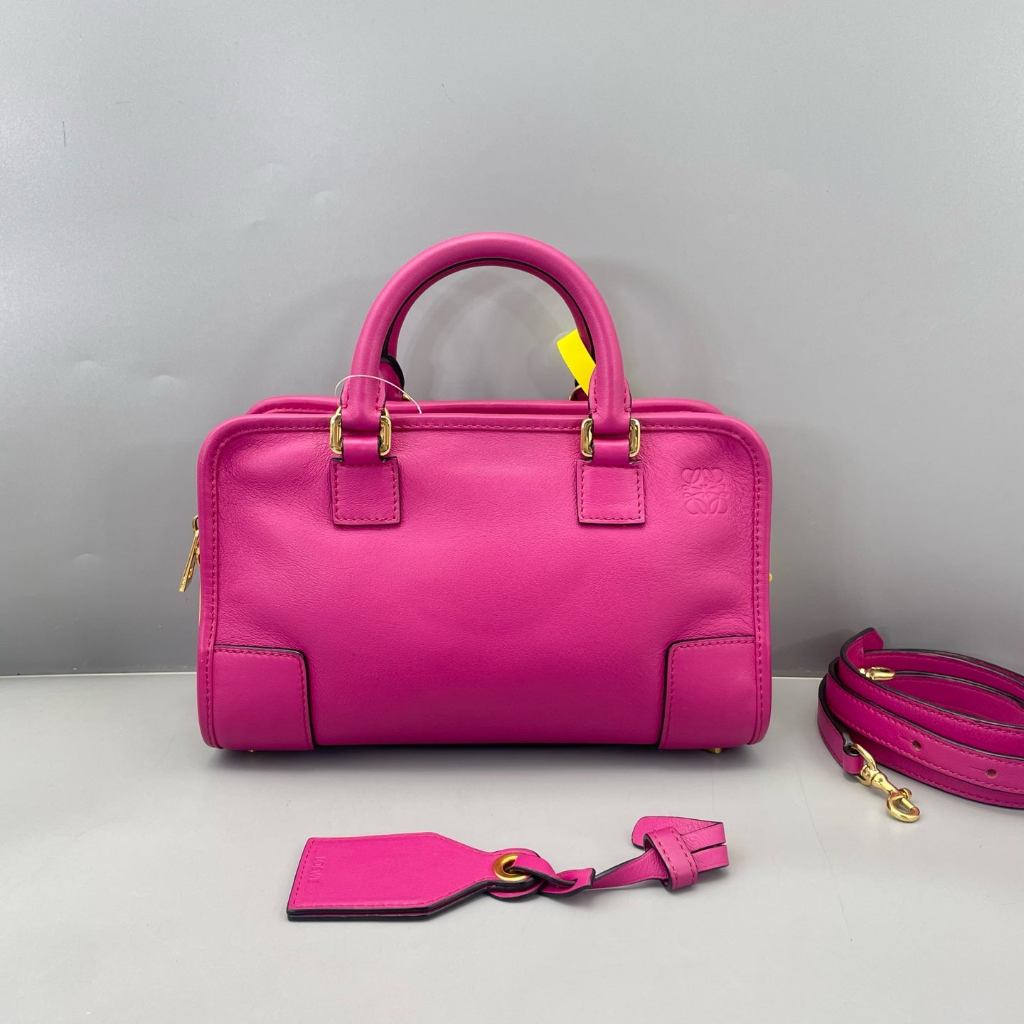 Loewe - Amazona - Grained leather - Fuchsia Pink with Gold-Tone Hardware - (mini)
