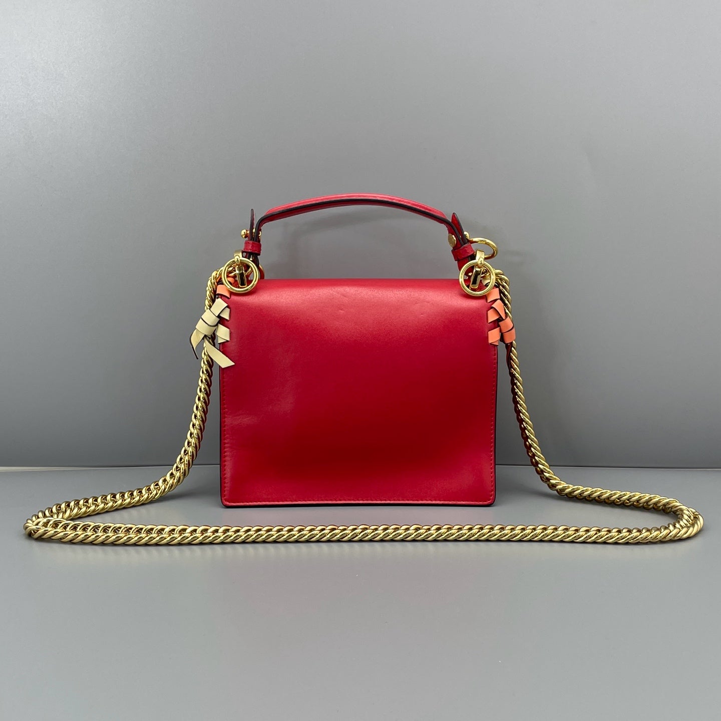 Fendi - Bow Chain Bag - Leather - Red - (small)