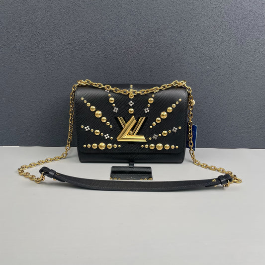 Louis Vuitton - Twist Studded Medium Chain Bag - Epi leather - Black - (medium)