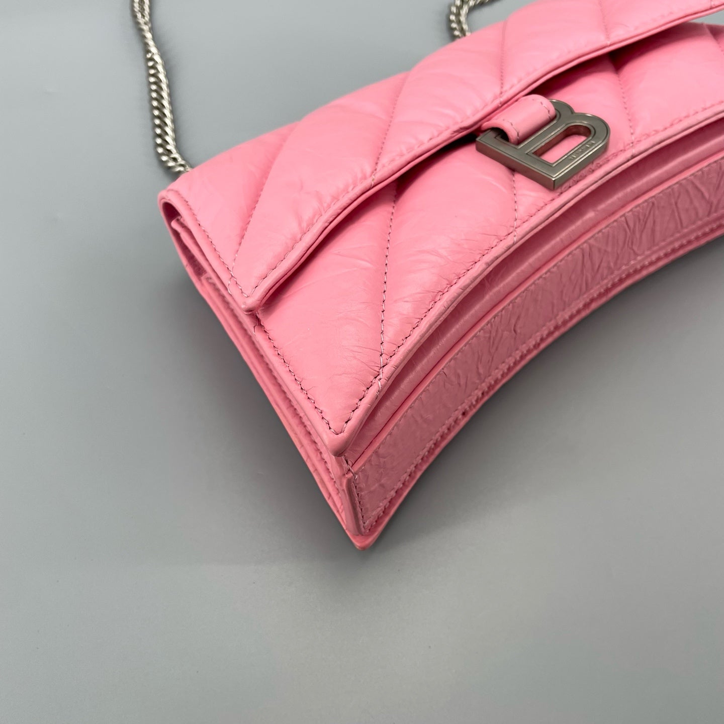 Balenciaga - Hourglass Chain Wallet - Leather - Pink - (mini)