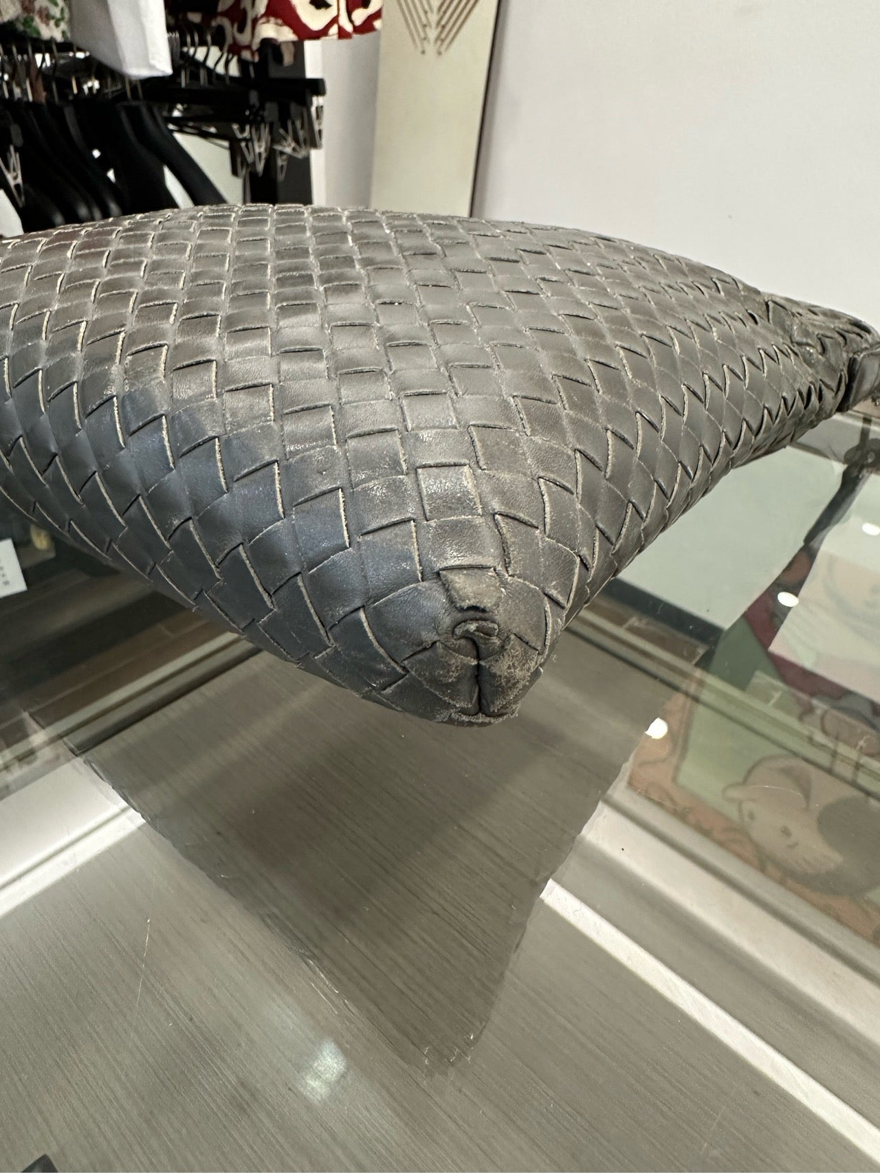 Bottega Veneta - Intrecciato Leather Messenger Bag - Leather - Grey - (Small)