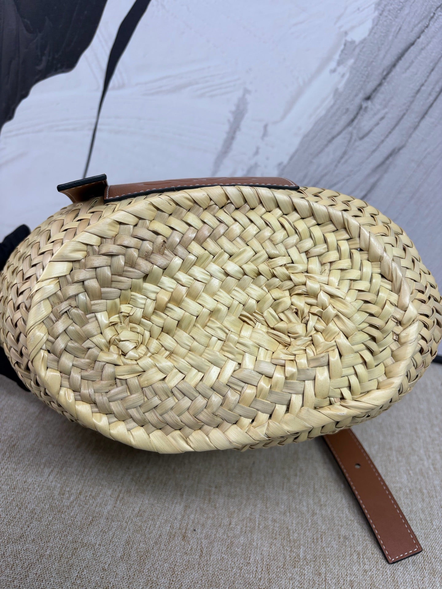 LOEWE - Basket Bag - Wicker and Leather - Beige and Brown - (Small)