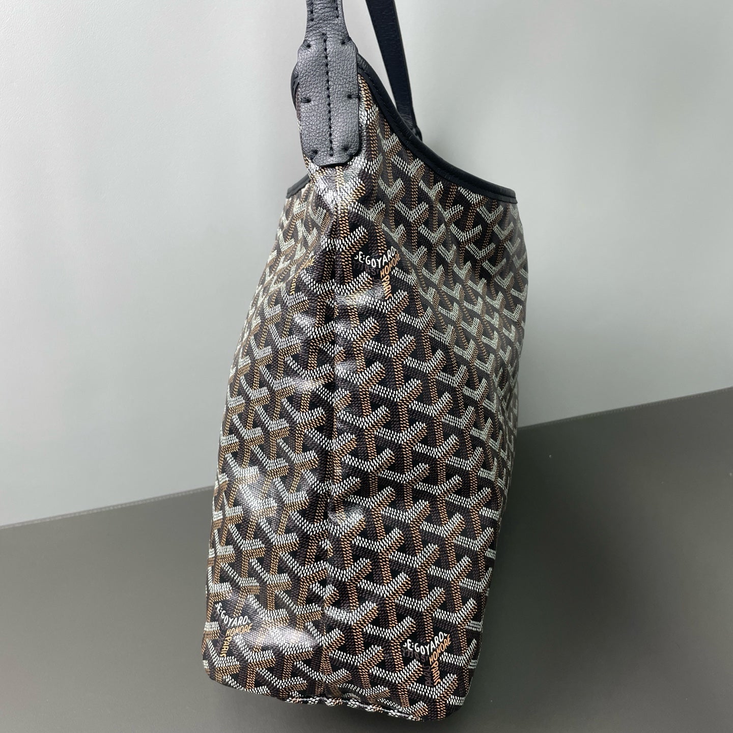 Goyard - Hobo with Pouch - Goyardine coated canvas with leather trim - Black - (Large)