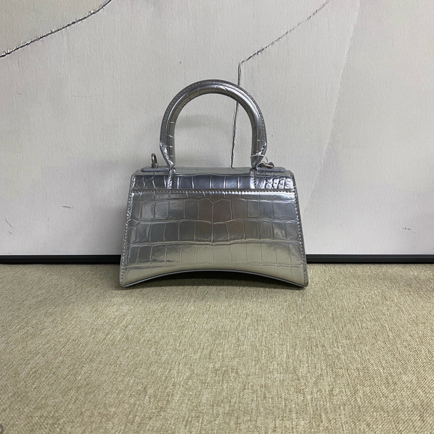 Balenciaga - Hourglass Bag XS - Leather - Silver - (Mini)