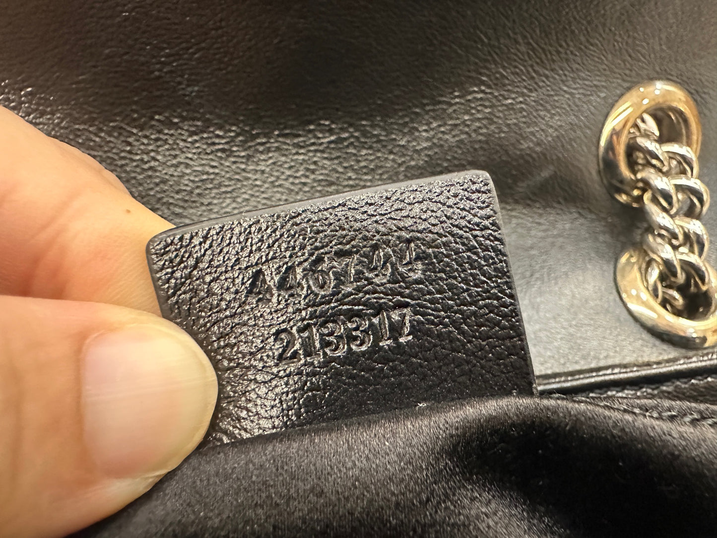 Gucci - GG Marmont Sequin Small Shoulder Bag - Sequin with leather trim - Black - (small)