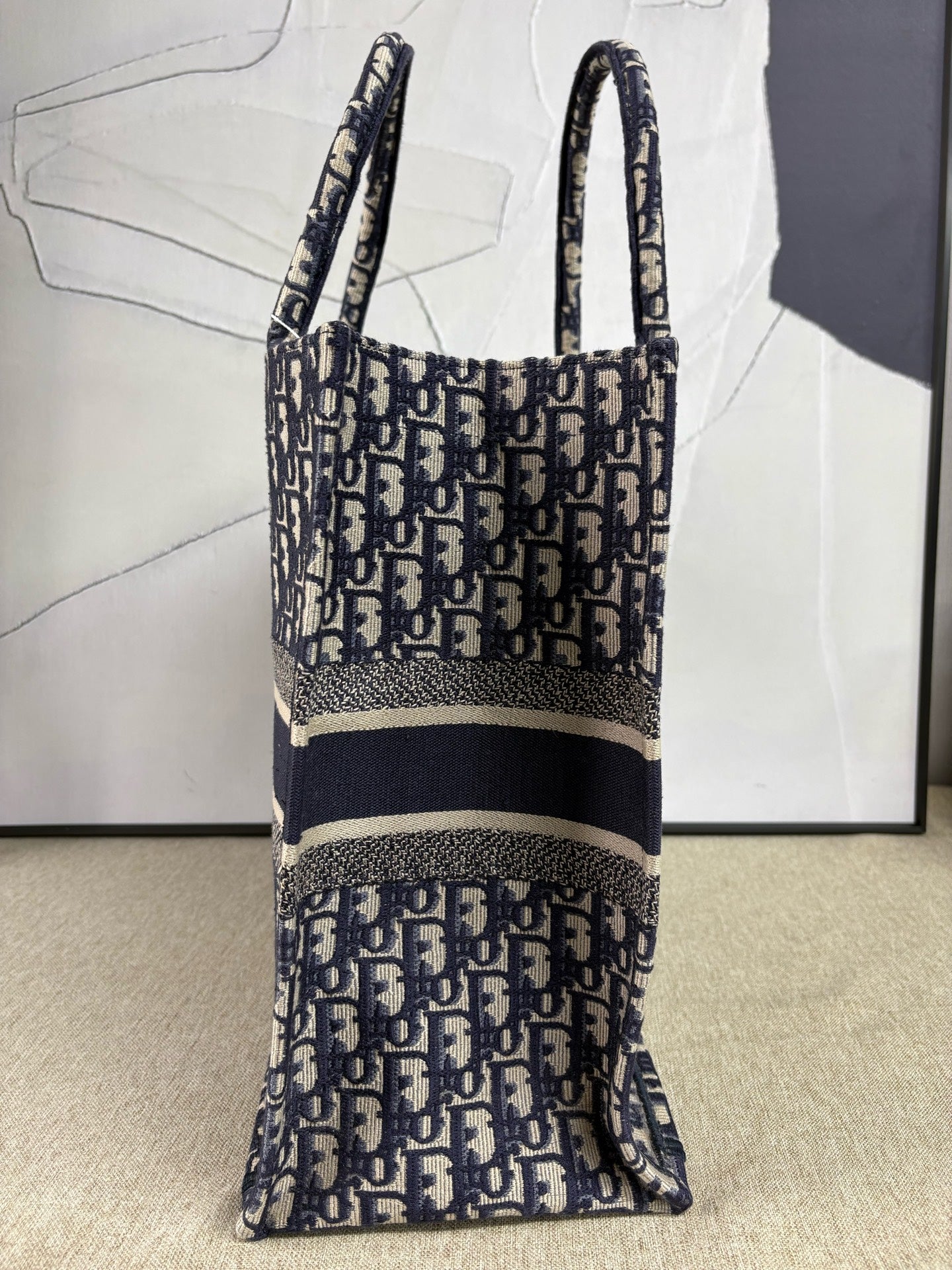 Dior - Book Tote - Embroidered canvas - Blue - (Large)
