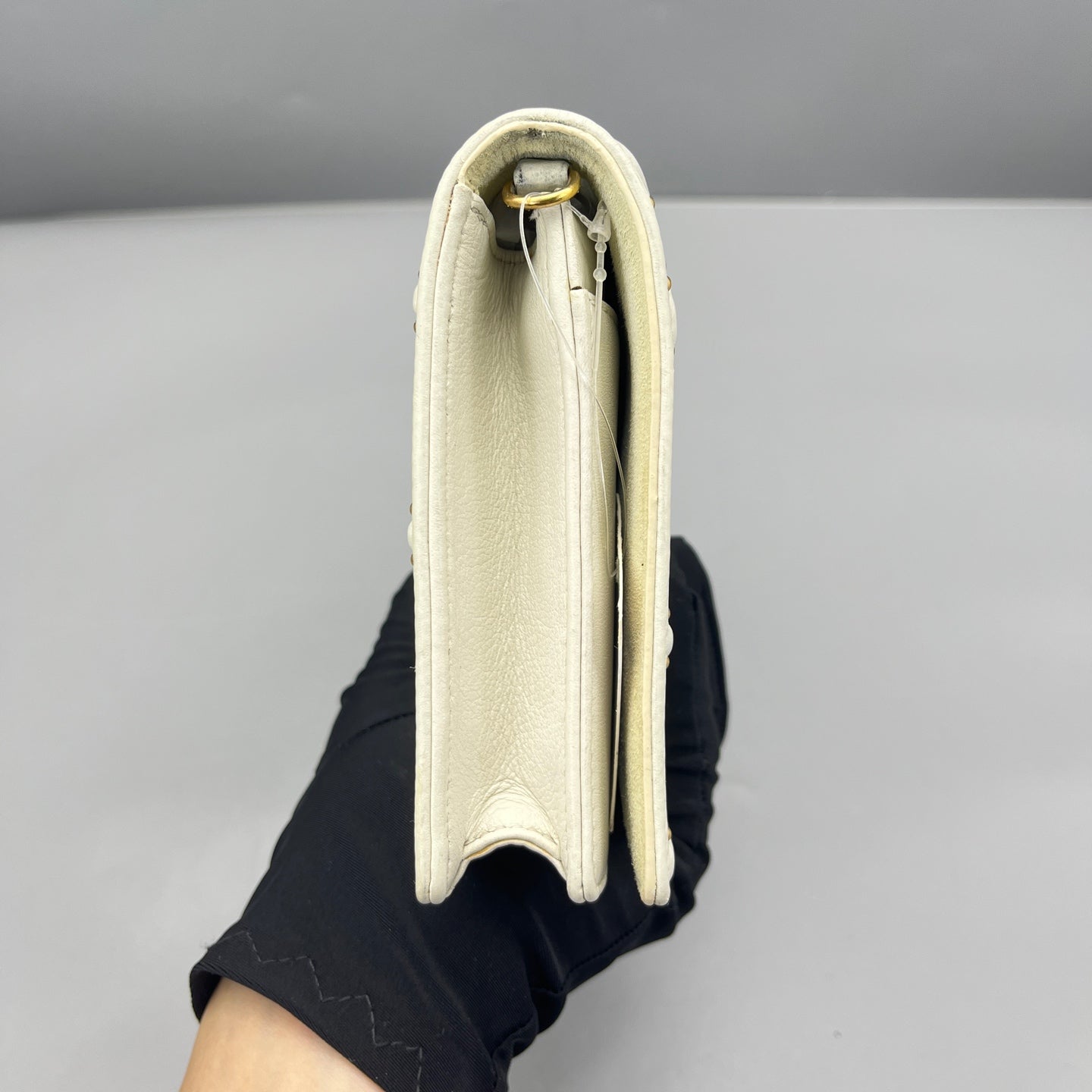 Dior - Diorama Shield Studded Flap Bag - Leather - White - (small)