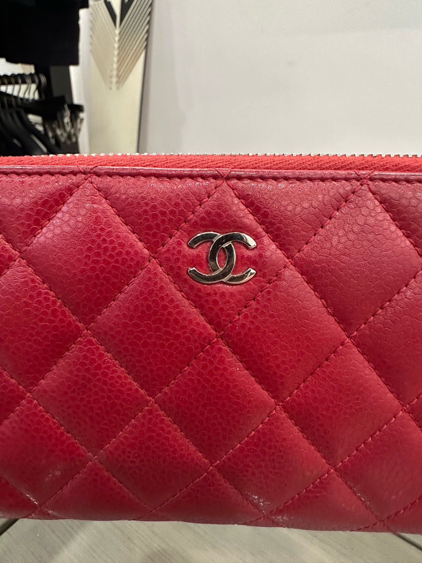 Chanel - Zippy Wallet - Grained leather - Red - (medium)