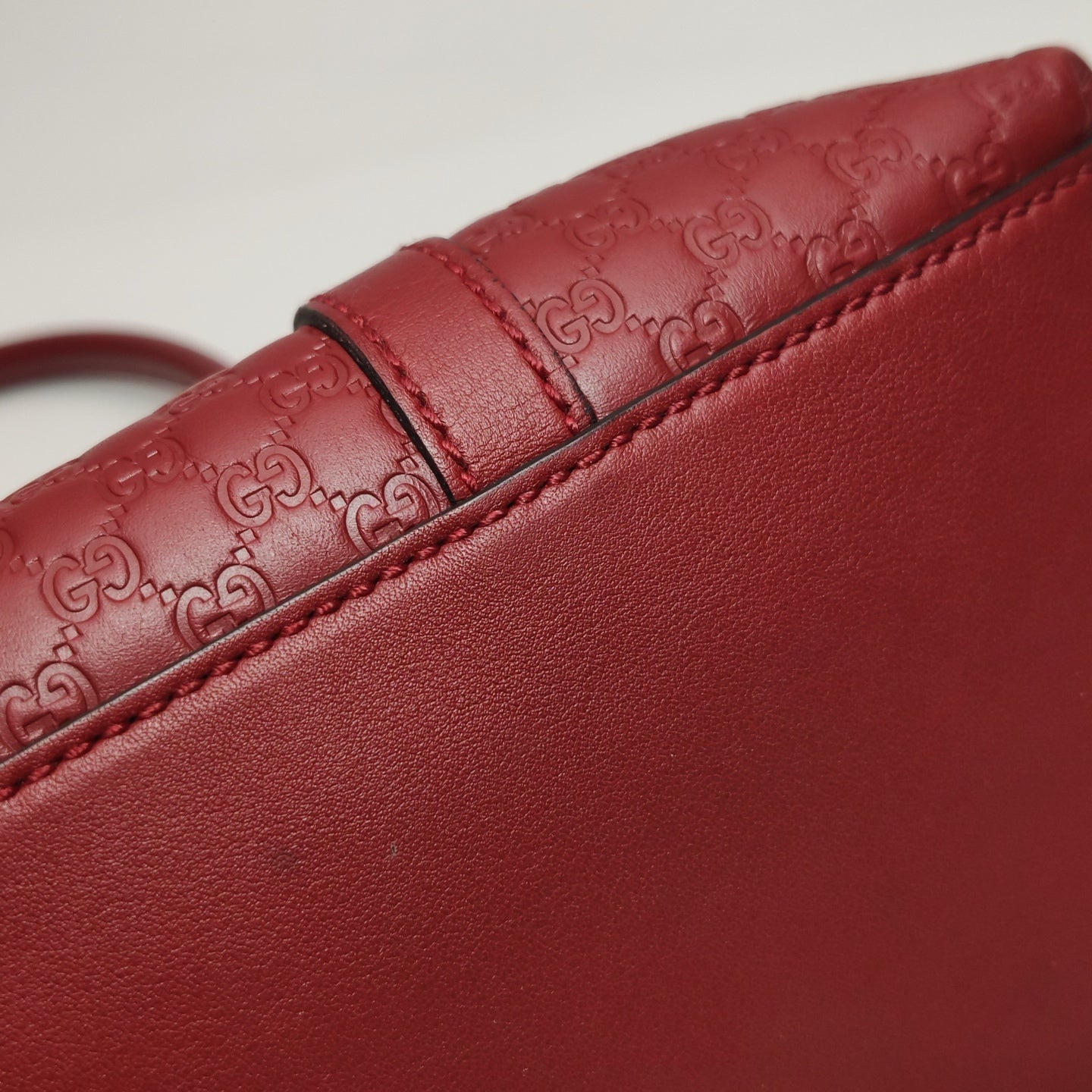 Gucci - Gucci Microguccissima Leather Top Handle Tote Bag 449656 - Leather - Red - (medium)