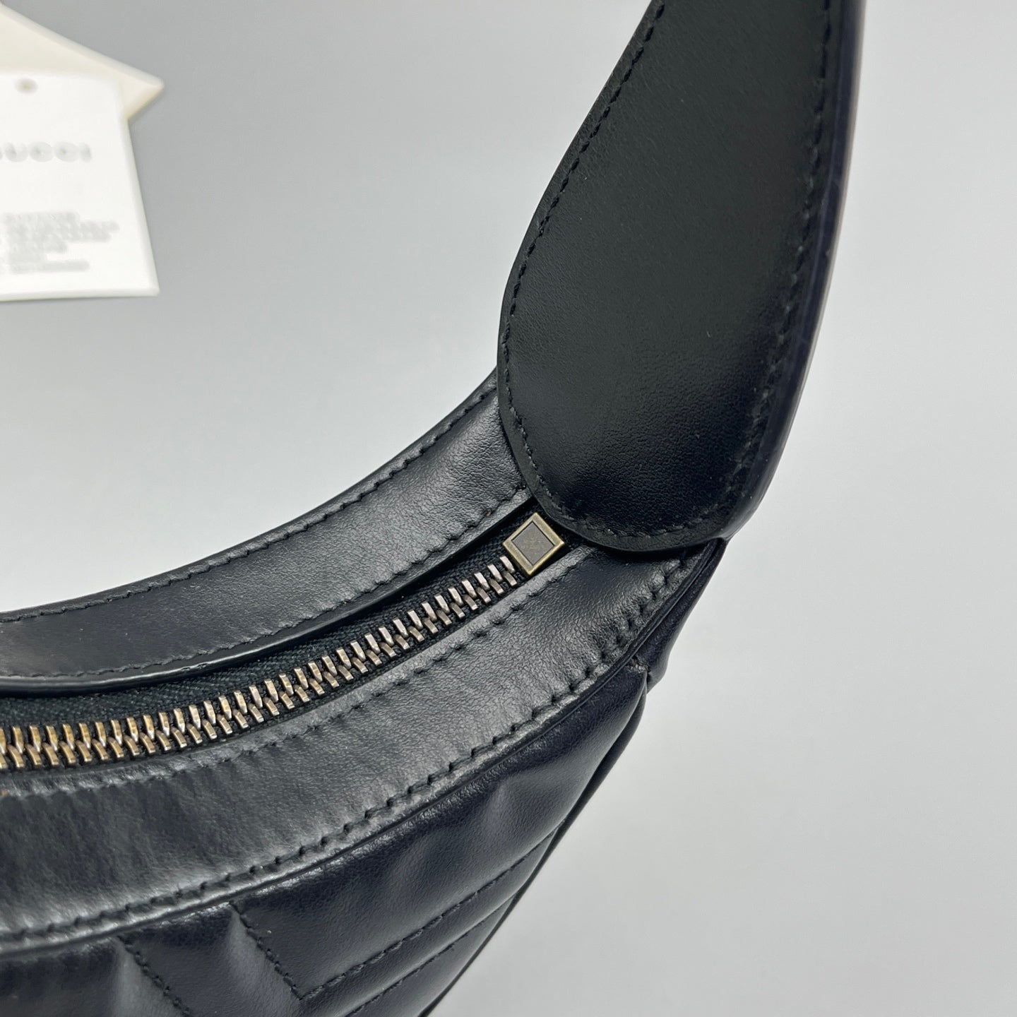 Gucci - GG Marmont Half-Moon Hobo Bag - Matelassé leather - Black with Gold-Tone Hardware - (mini)
