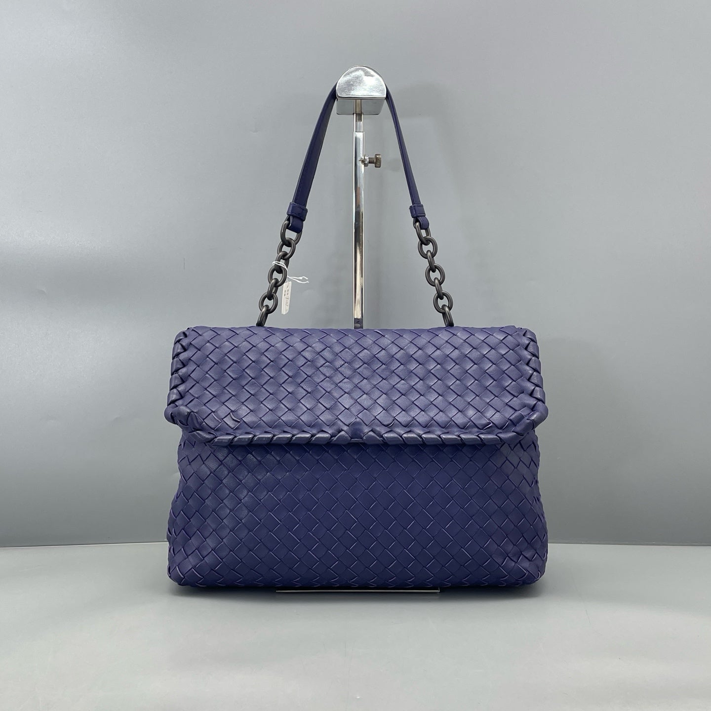 Bottega Veneta - Intrecciato Flap Shoulder Bag - Leather - Purple - (Medium)