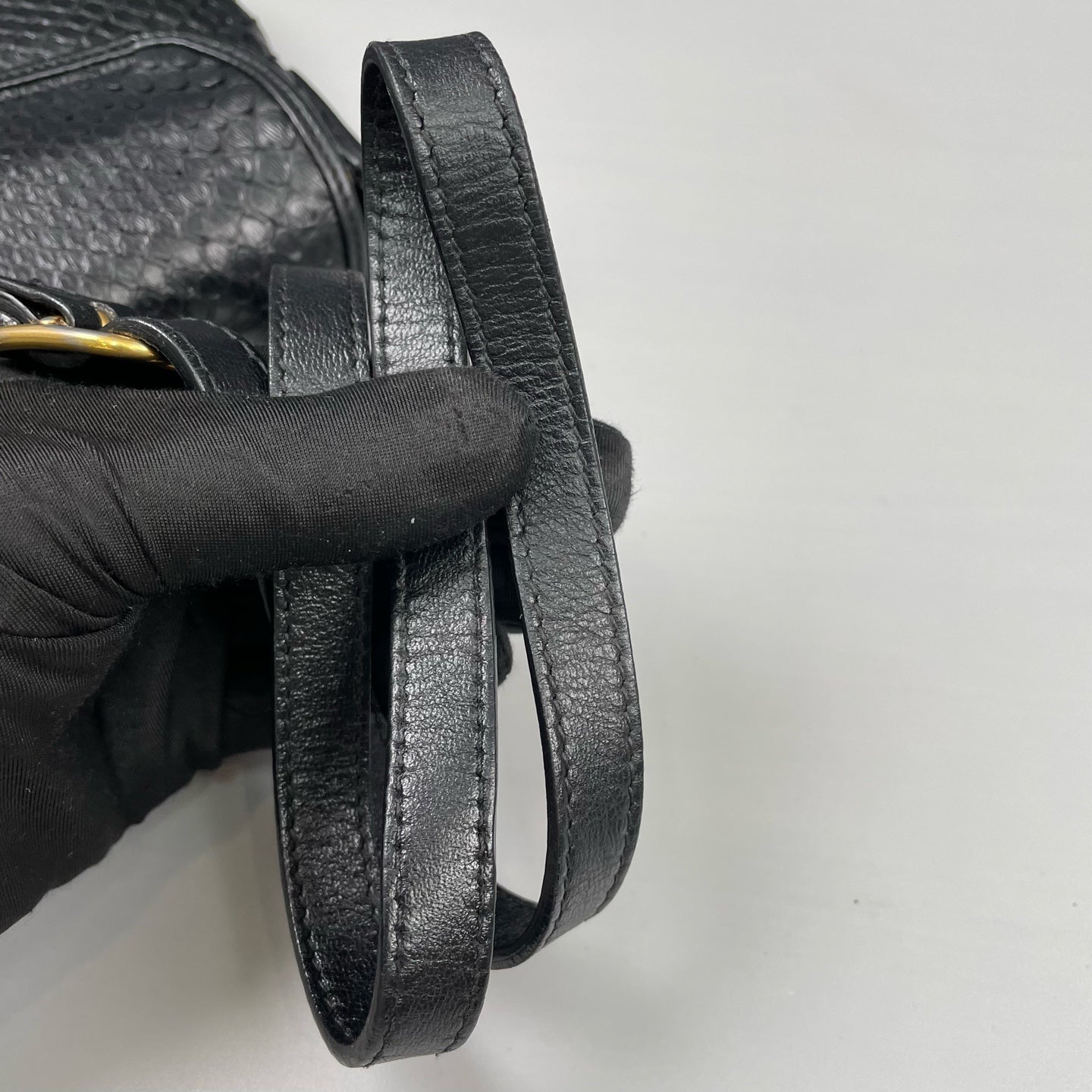 Gucci - GG Messenger Bag - Exotic leathers - Python and Leather - Black - (small)