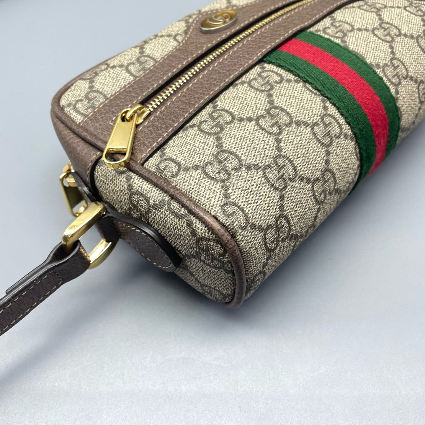 Gucci - Ophidia GG Supreme Camera Bag - GG Supreme canvas with leather trim - Brown - (mini)