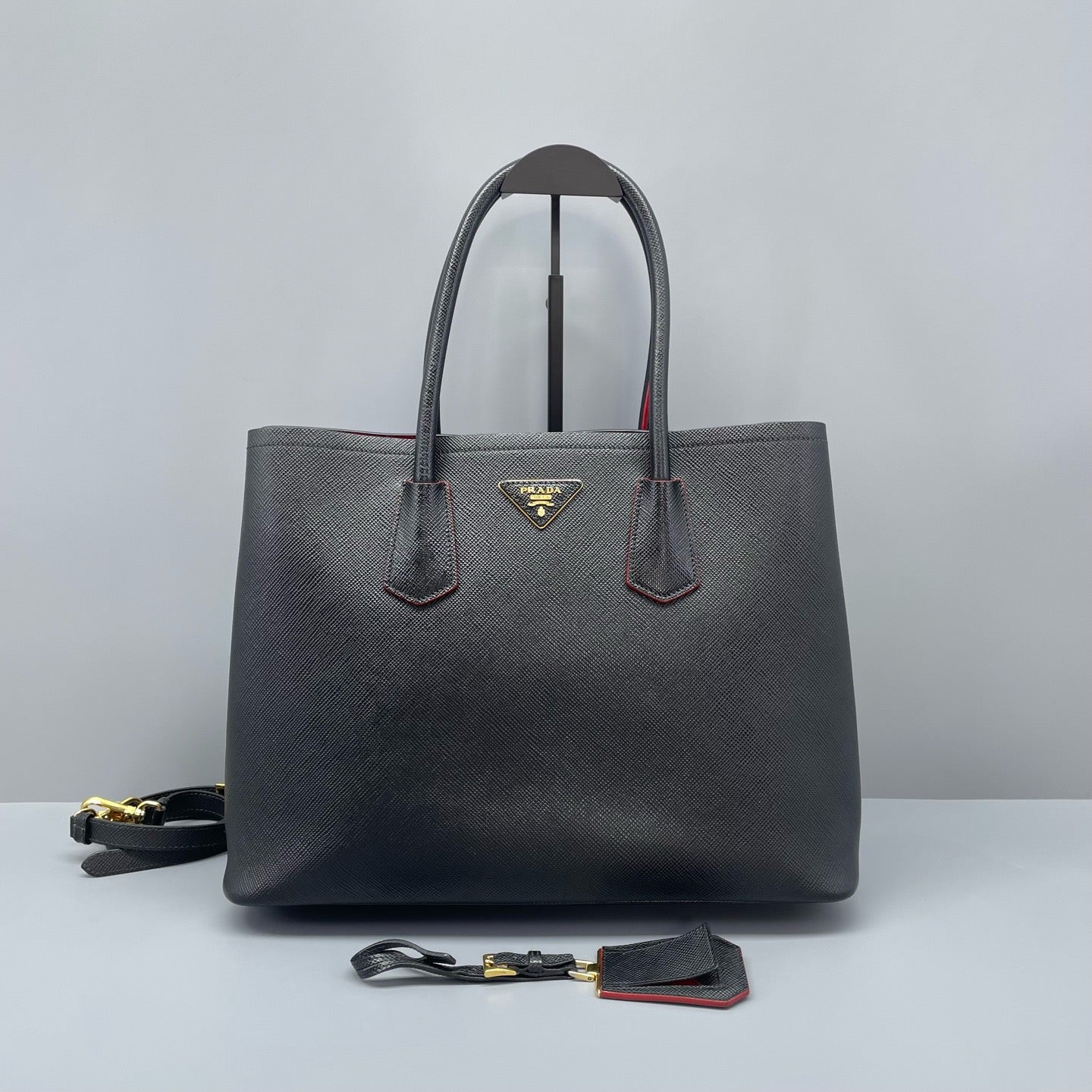 Prada - Double Bag - Saffiano leather - Black - (Medium)