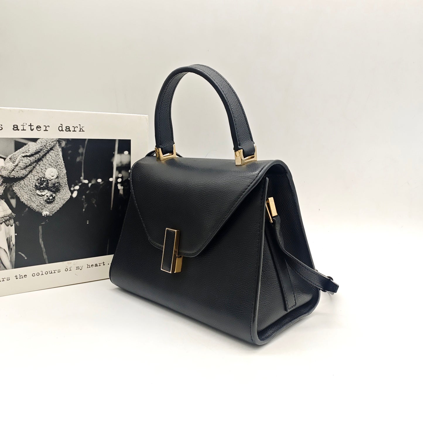 Valextra - Iside Mini - Millepunte grained calfskin leather - Black - (Mini)