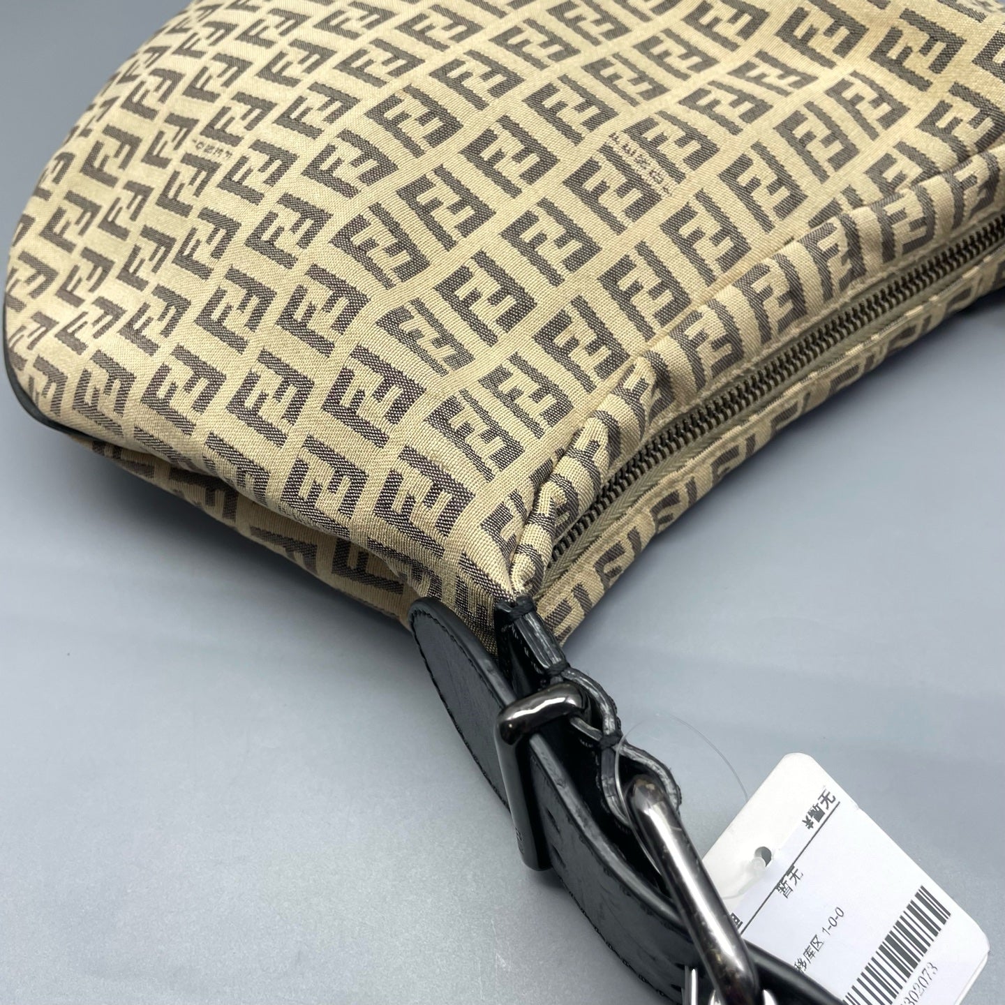 Fendi - Zucca Monogram Hobo - Canvas with Leather trim - Beige - (Medium)