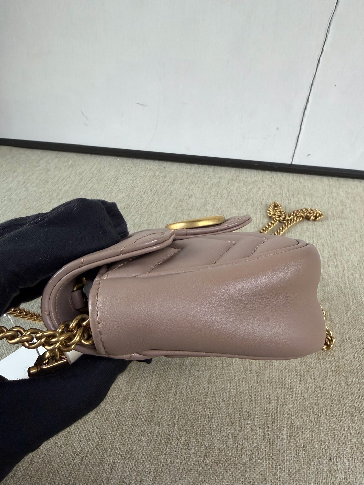 Gucci - Mini Marmont - Leather - Beige - (mini)