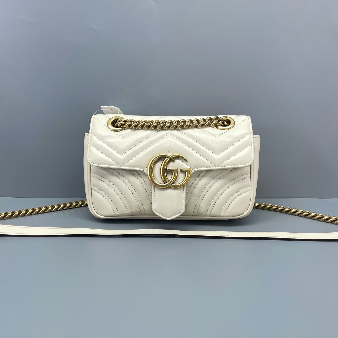 Gucci - GG Marmont Matelassé Mini Bag - Leather - White - (Mini)