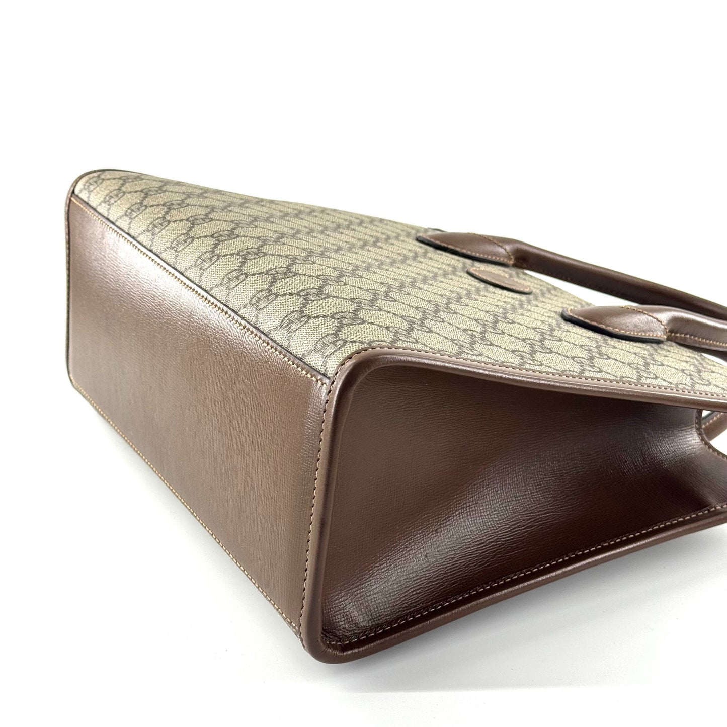 Gucci - Ophidia Small Tote Bag - GG Supreme coated canvas with leather trim - Beige and Brown - (small)