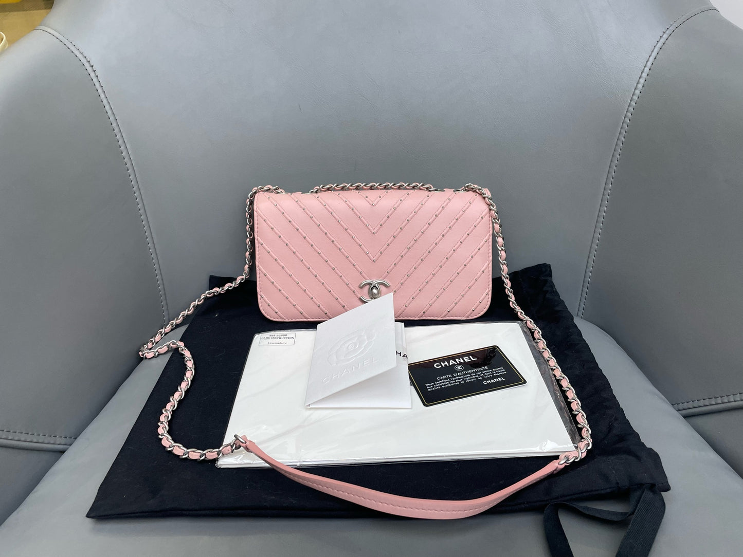 Chanel - Envelope Wallet on Chain (WOC) - Leather - Pink - (mini)