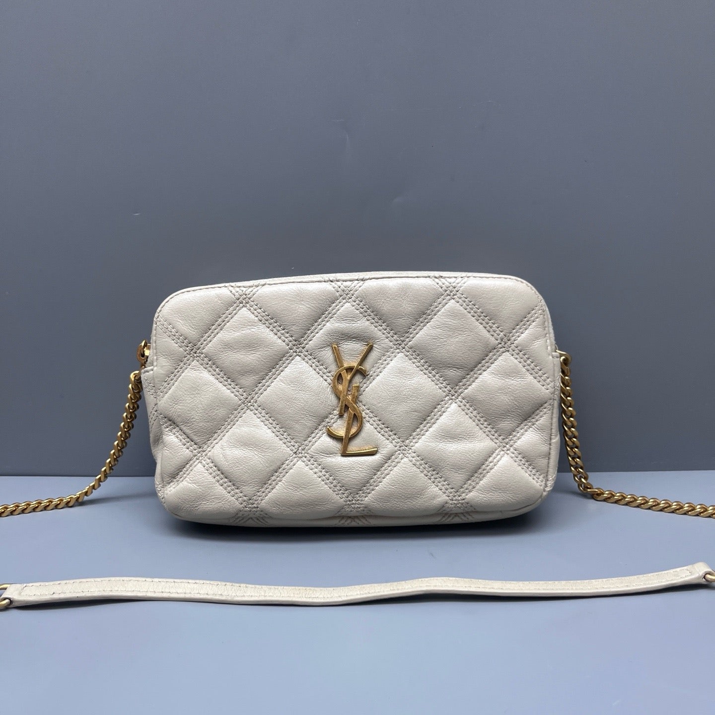Saint Laurent - Becky Chain Bag - Leather - White - (mini)
