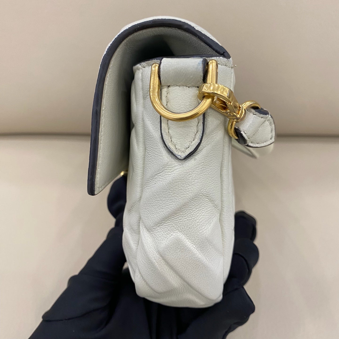 Fendi - Embossed Baguette Mini - Leather - White - (mini)