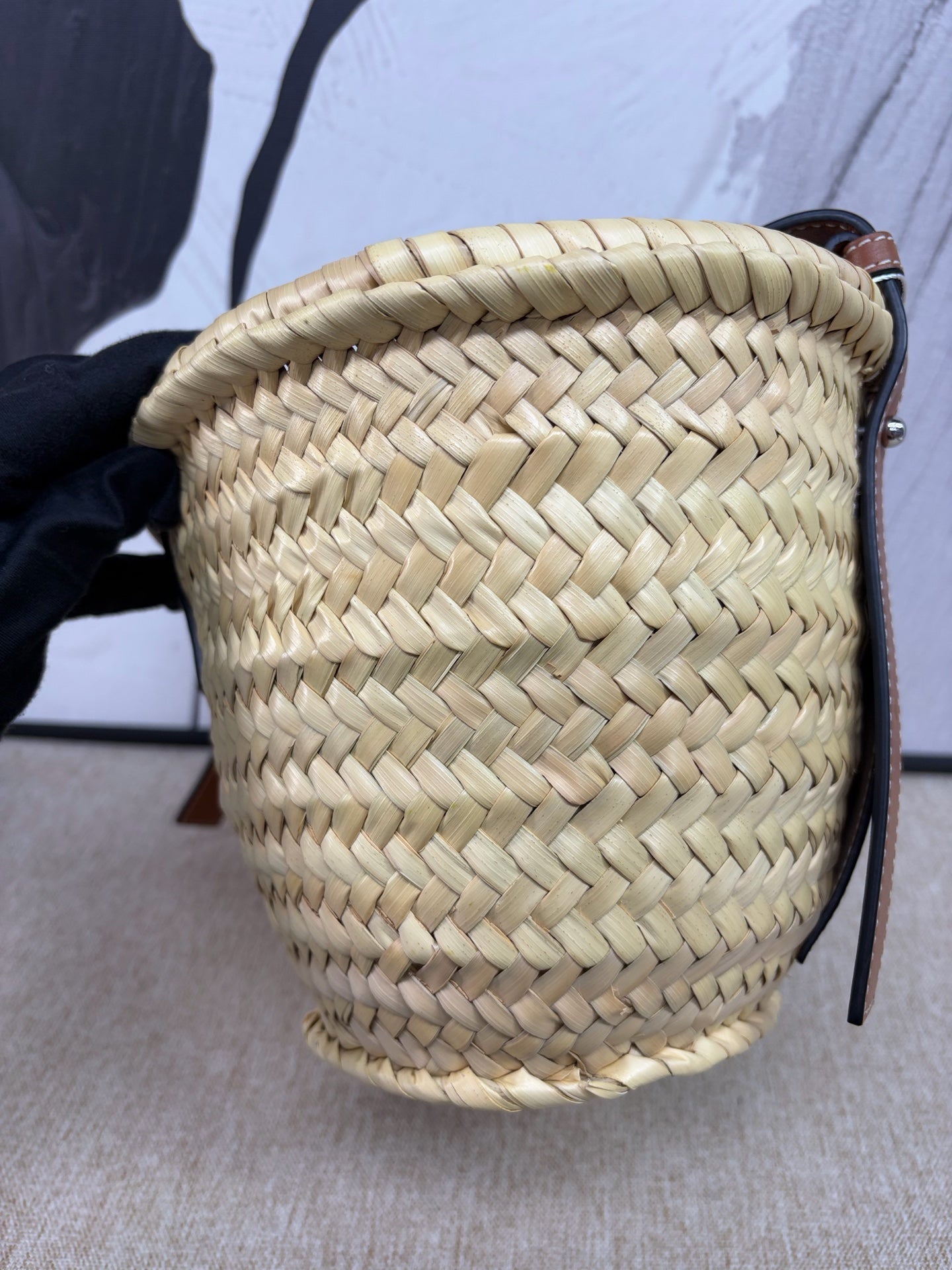 LOEWE - Basket Bag - Wicker and Leather - Beige and Brown - (Small)