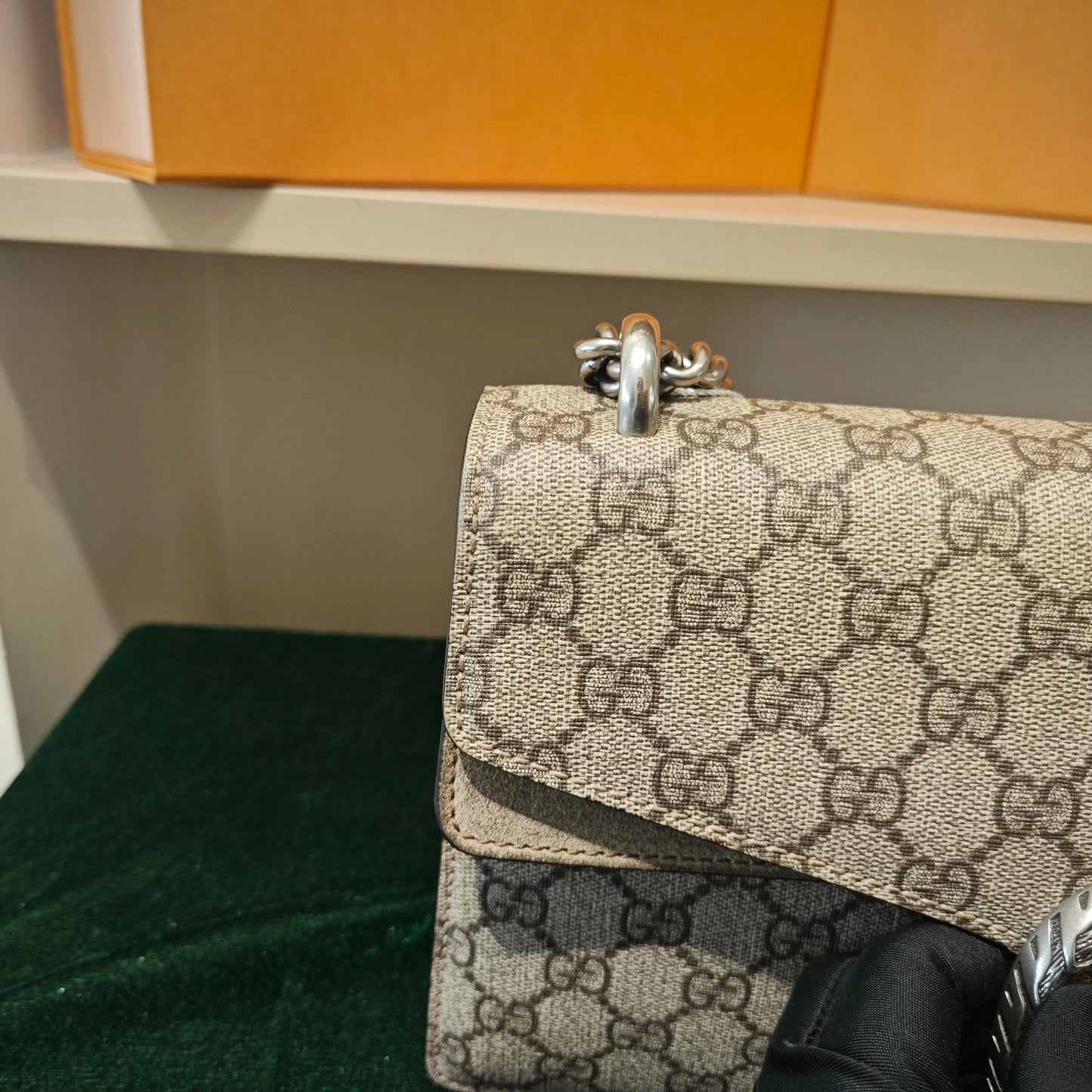Gucci - Dionysus Shoulder Bag - GG Supreme canvas with suede and leather trim - Beige - (Medium)