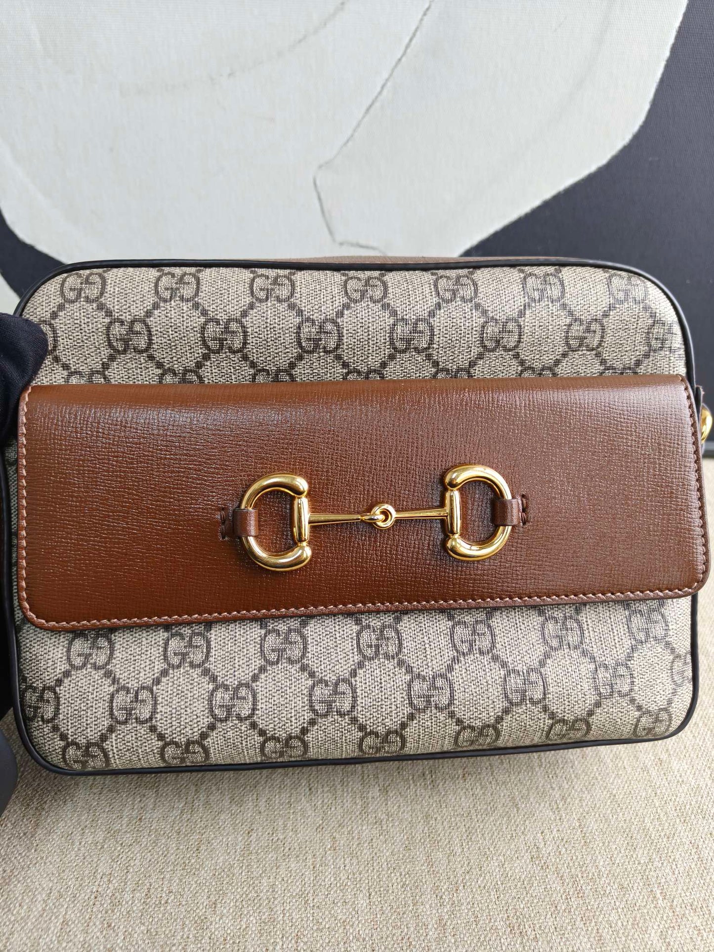 Gucci - 1955 Horsebit Camera Bag Small - Synthetic - Brown - (small)