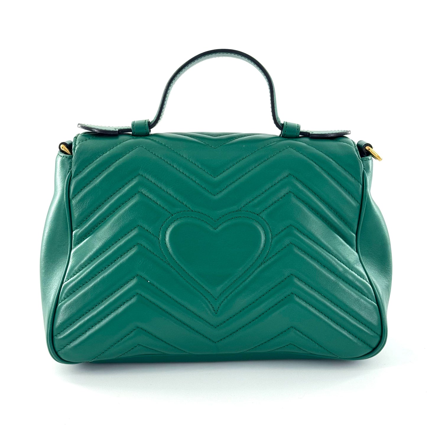 Gucci - Marmont Top Handle - Leather - Green - (medium)
