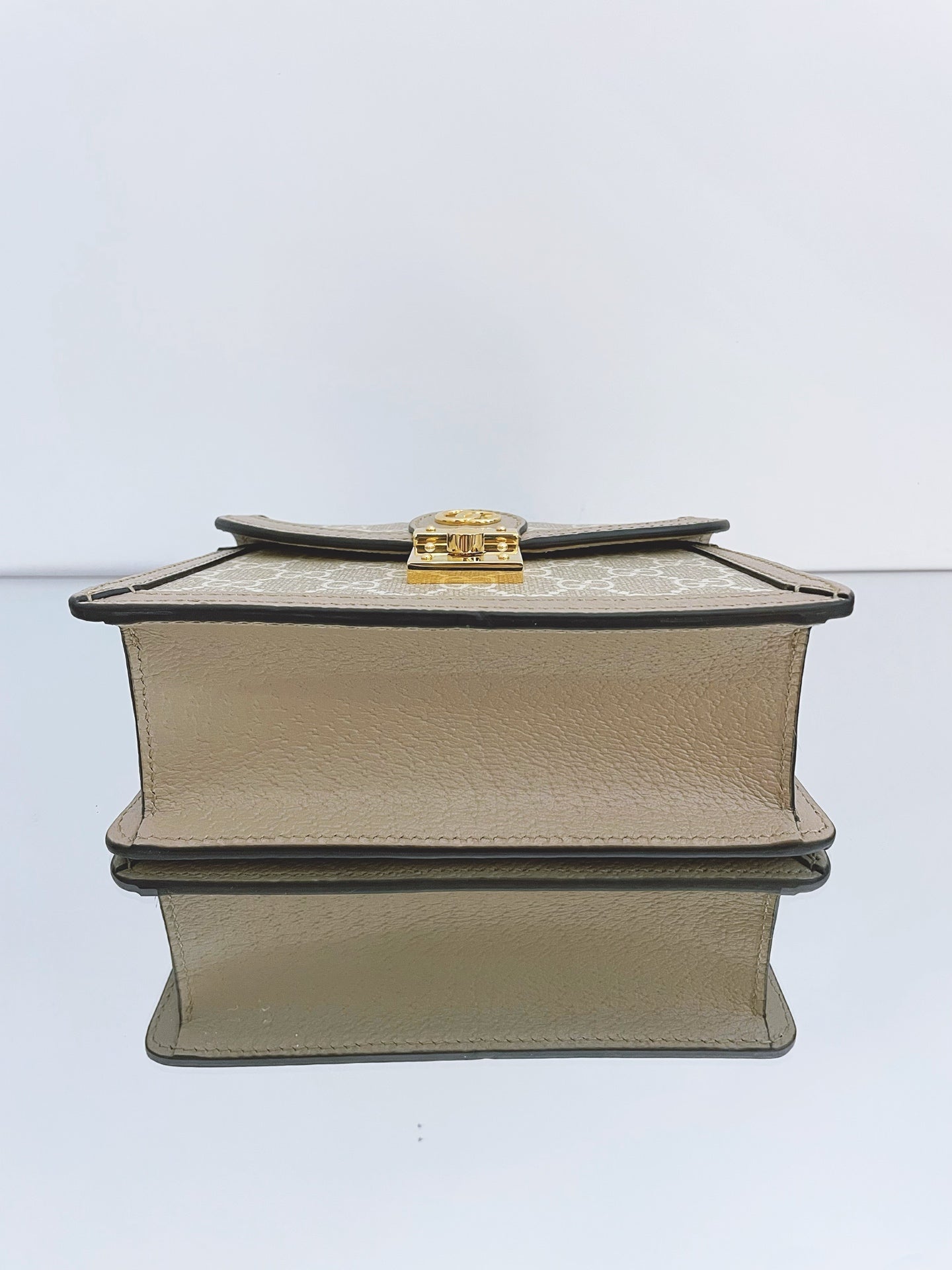 Gucci - Ophidia Mini Messenger Bag - GG Supreme canvas with leather trim - Beige - (mini)