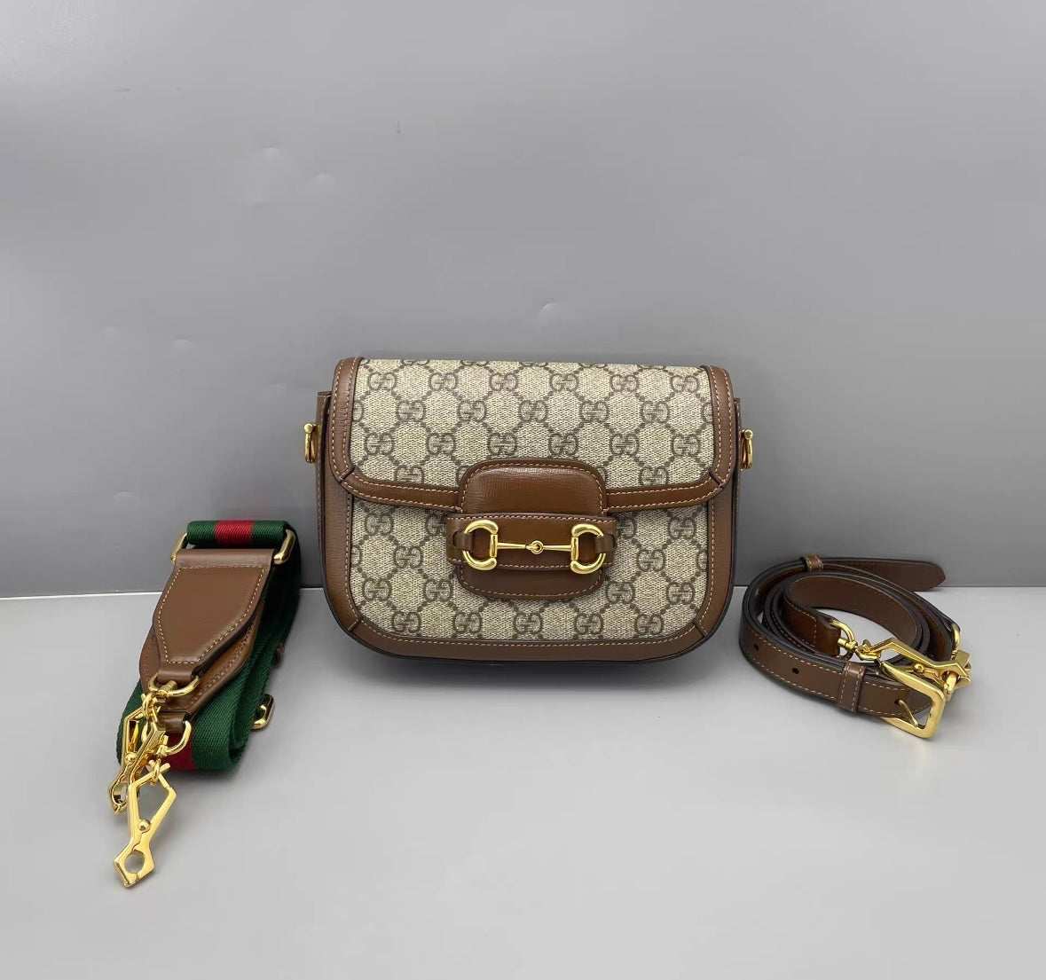 Gucci - Horsebit 1955 Mini Bag - GG Supreme canvas with leather trim - Brown - (mini)