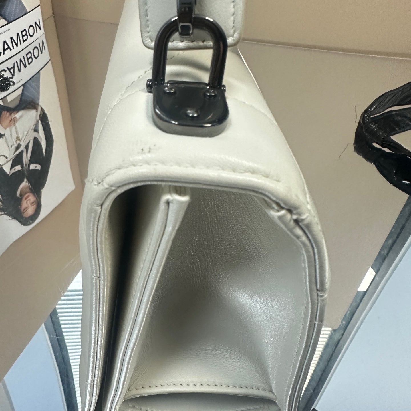 Dior - Montaigne 30 - Leather - White with Black Hardware - (medium)