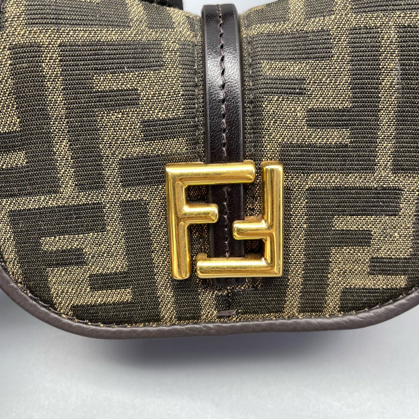 Fendi - Mini Baguette - Canvas and Leather - Brown - (mini)