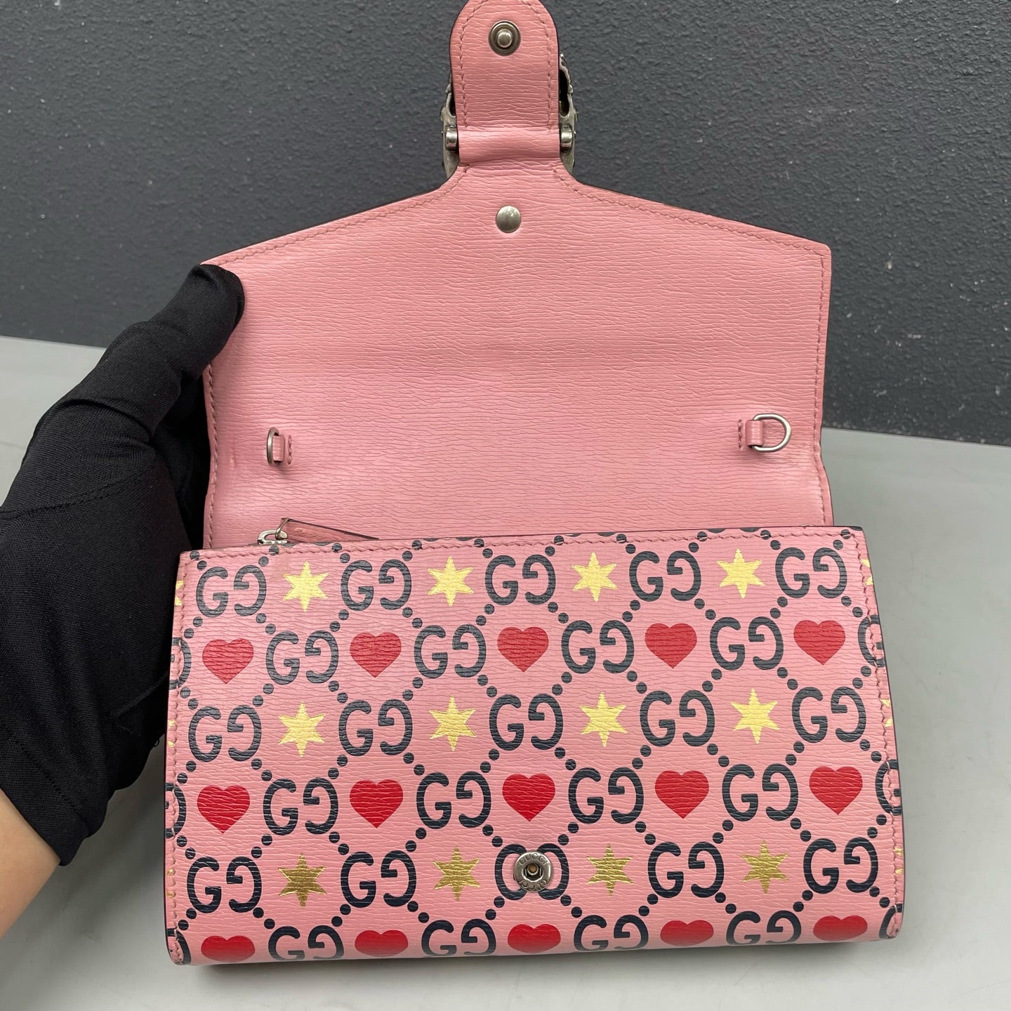 Gucci - Dionysus Valentine's Day Limited Heart WOC - Coated canvas with leather trim - Pink - (mini)