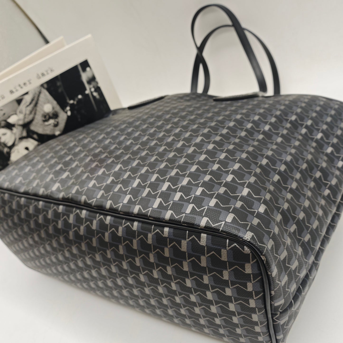Moynat - Oh! Tote - Coated canvas with leather trim - Black - (Medium)