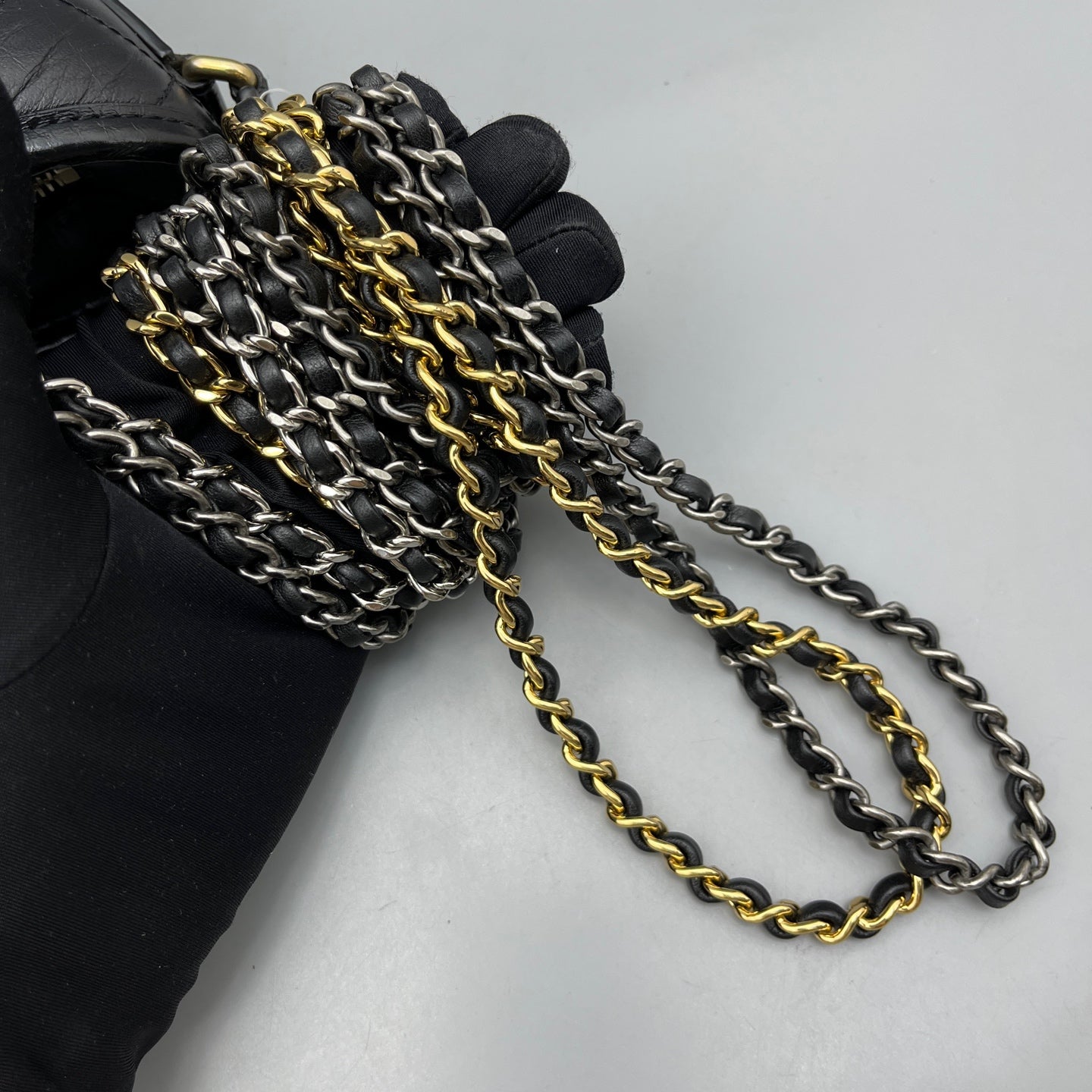 Chanel - Gabrielle Hobo Bag - Aged calfskin leather and smooth calfskin leather - Black - (Small)