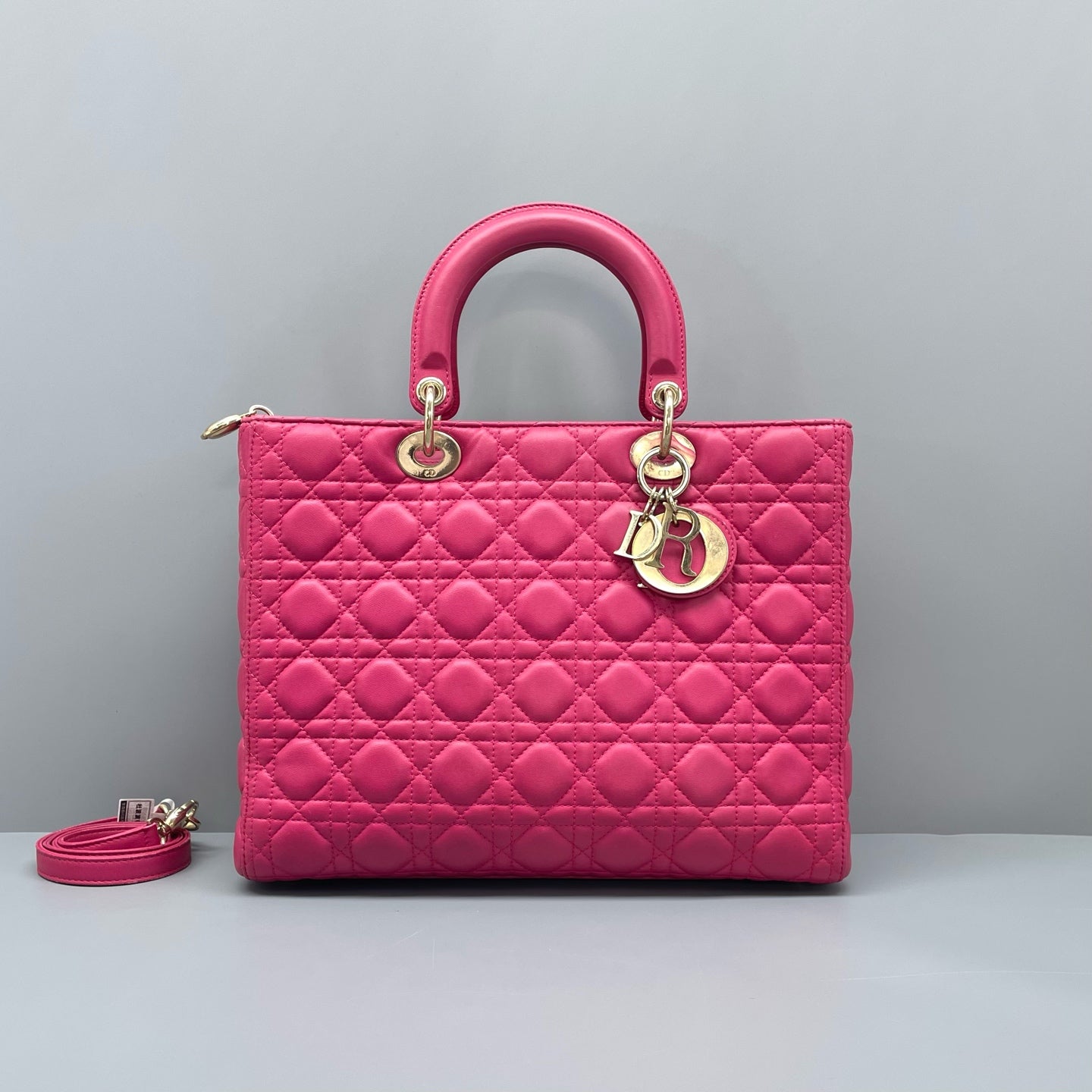 Dior - Lady Dior - Leather - Pink - (Large)