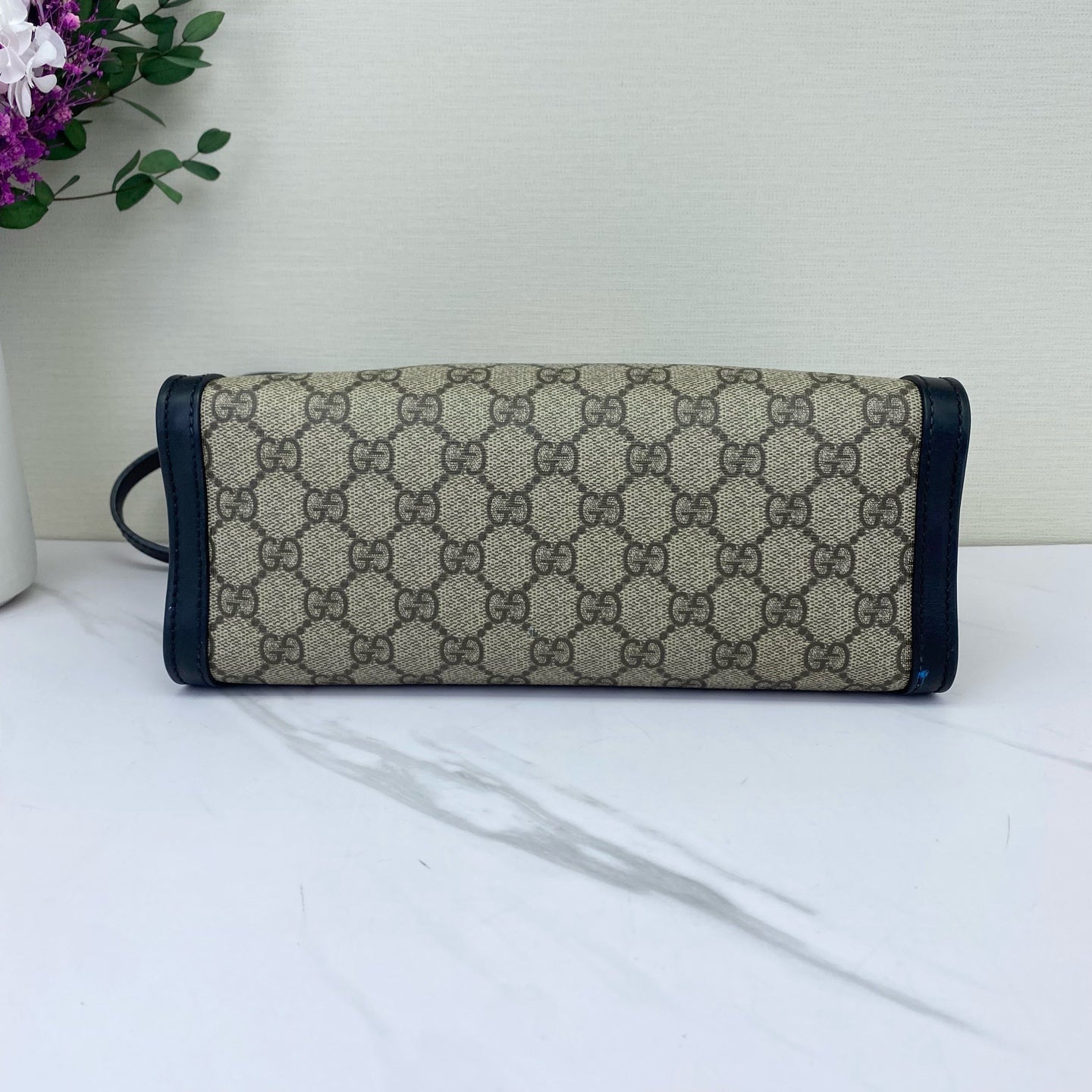 Gucci - Padlock Small Tote - GG Supreme canvas with leather trim - Black - (Small)