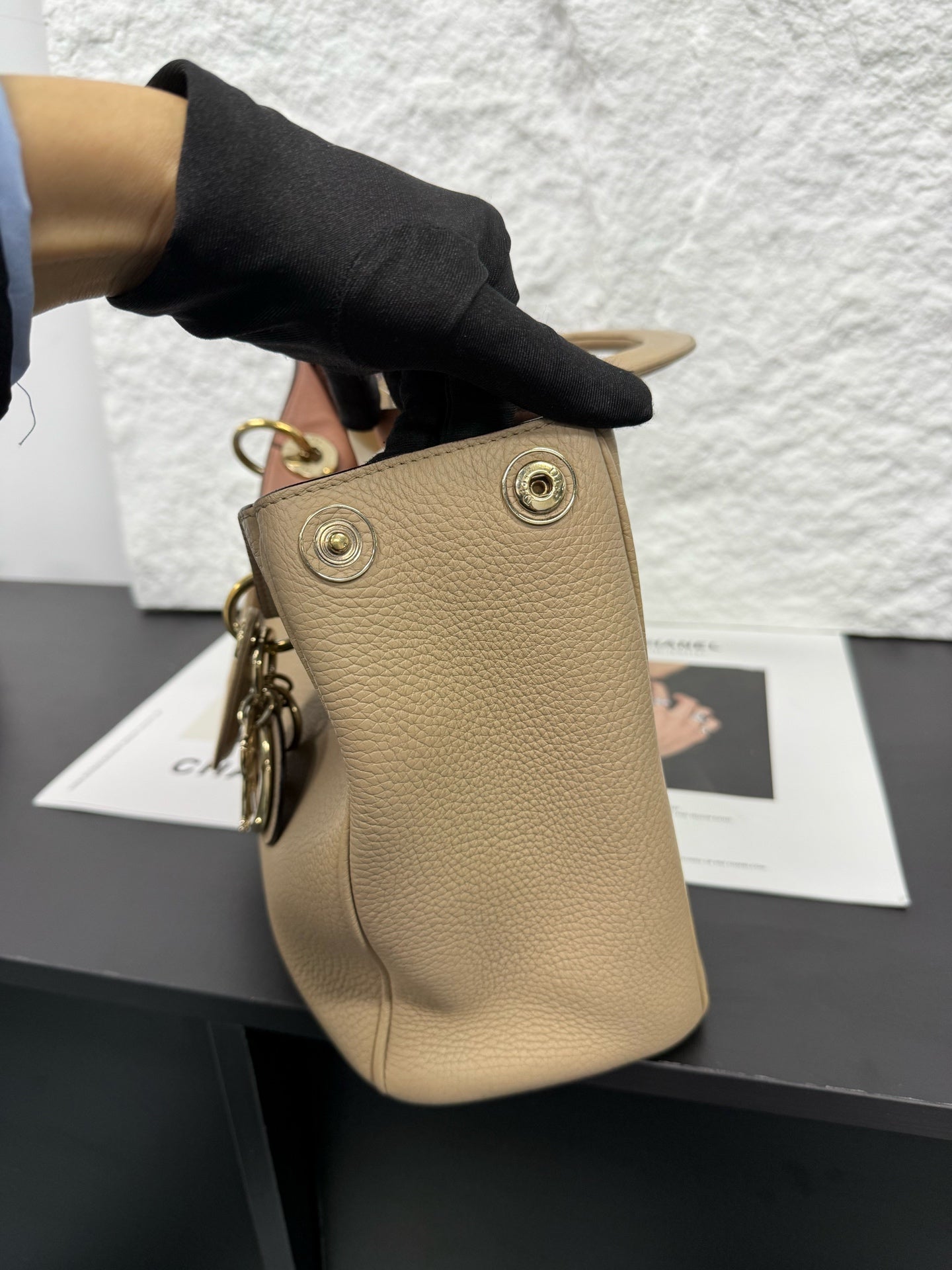 Dior - VIP Tote - Grained leather - Beige - (Medium)