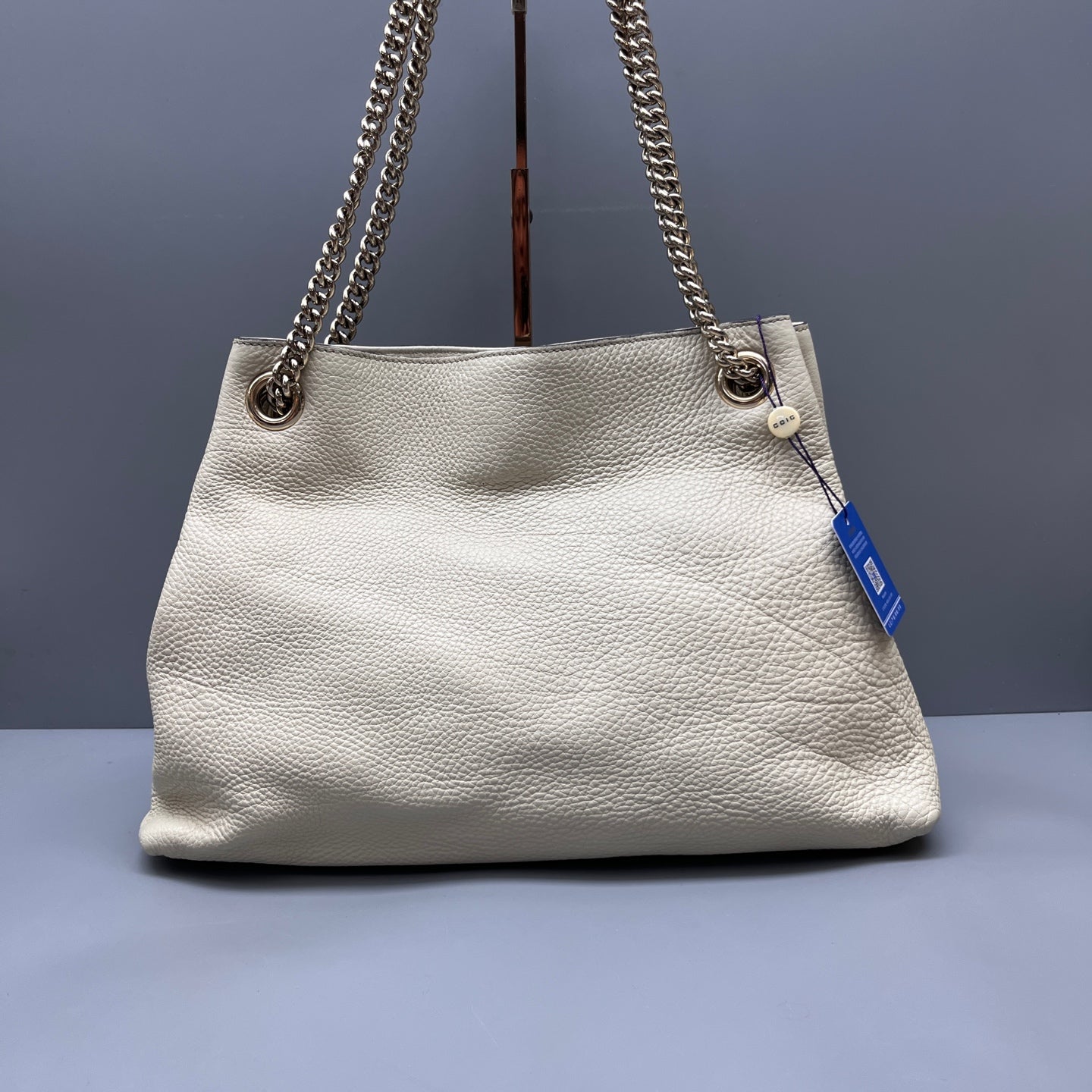 Gucci - Soho Tassel Tote - Pebbled leather - White - (Large)