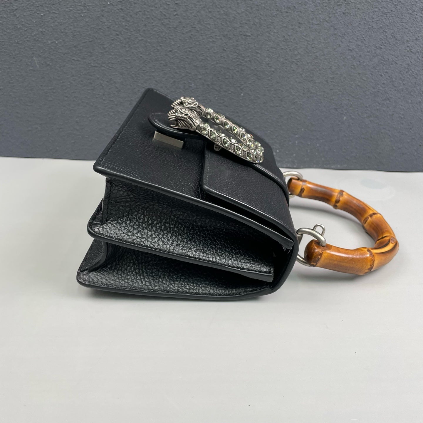 Gucci - Dionysus Bamboo Top Handle Bag - Leather - Black - (Mini)