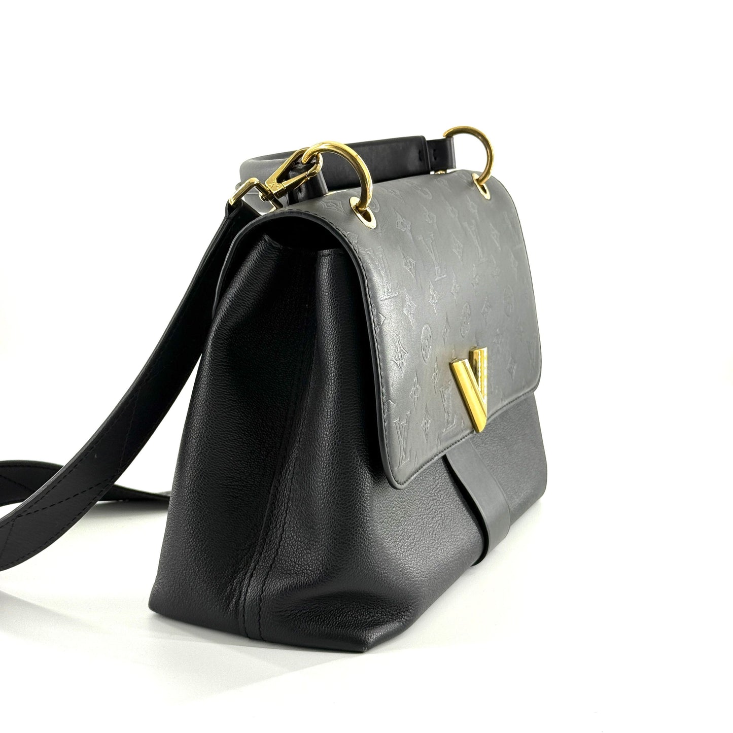 Louis Vuitton - Very Chain - Grained leather and embossed Monogram leather - Black - (medium)