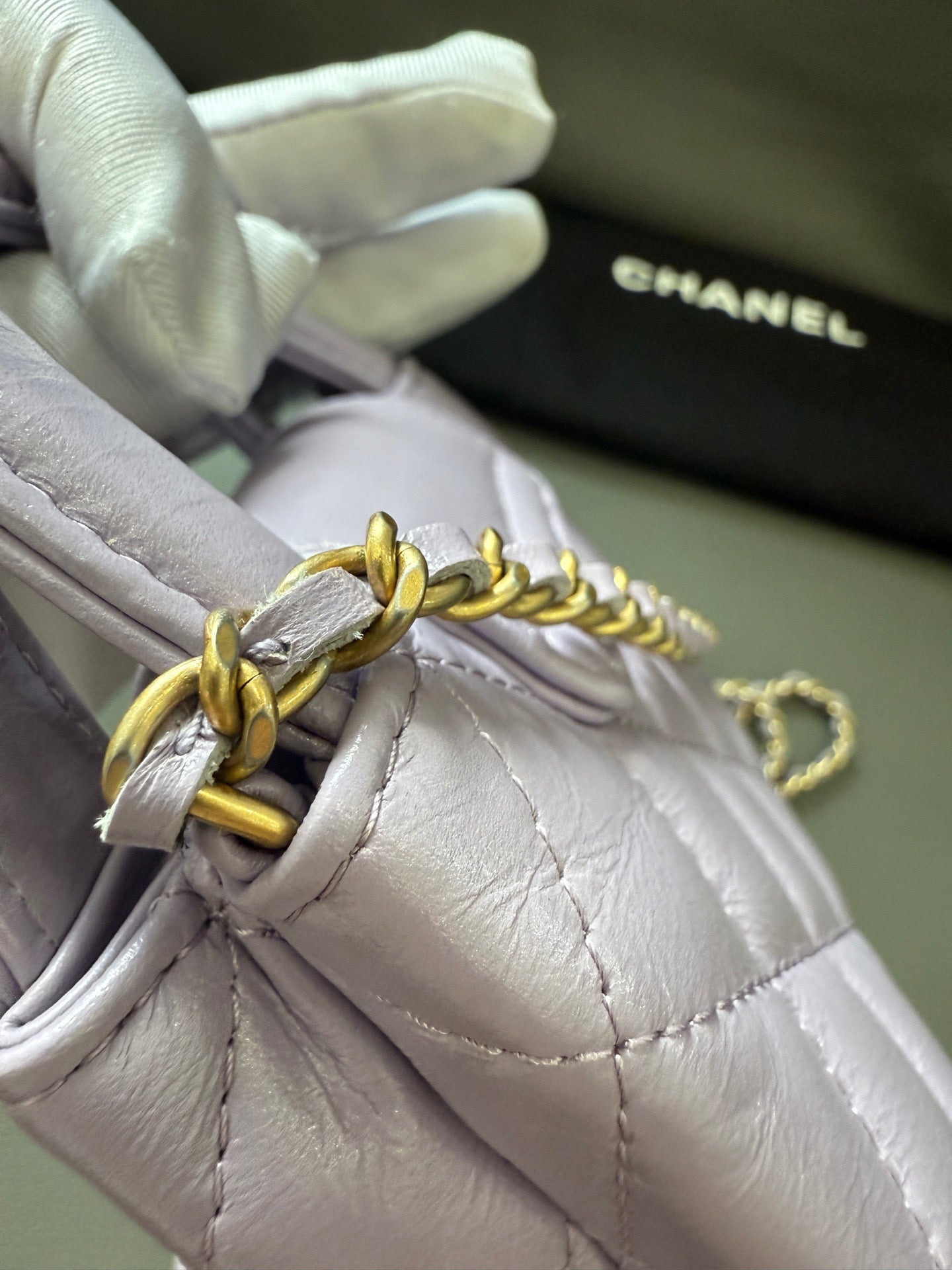Chanel - 24P Kelly Nano Mini Flap Bag - Lambskin leather - Lavender Purple - (mini)