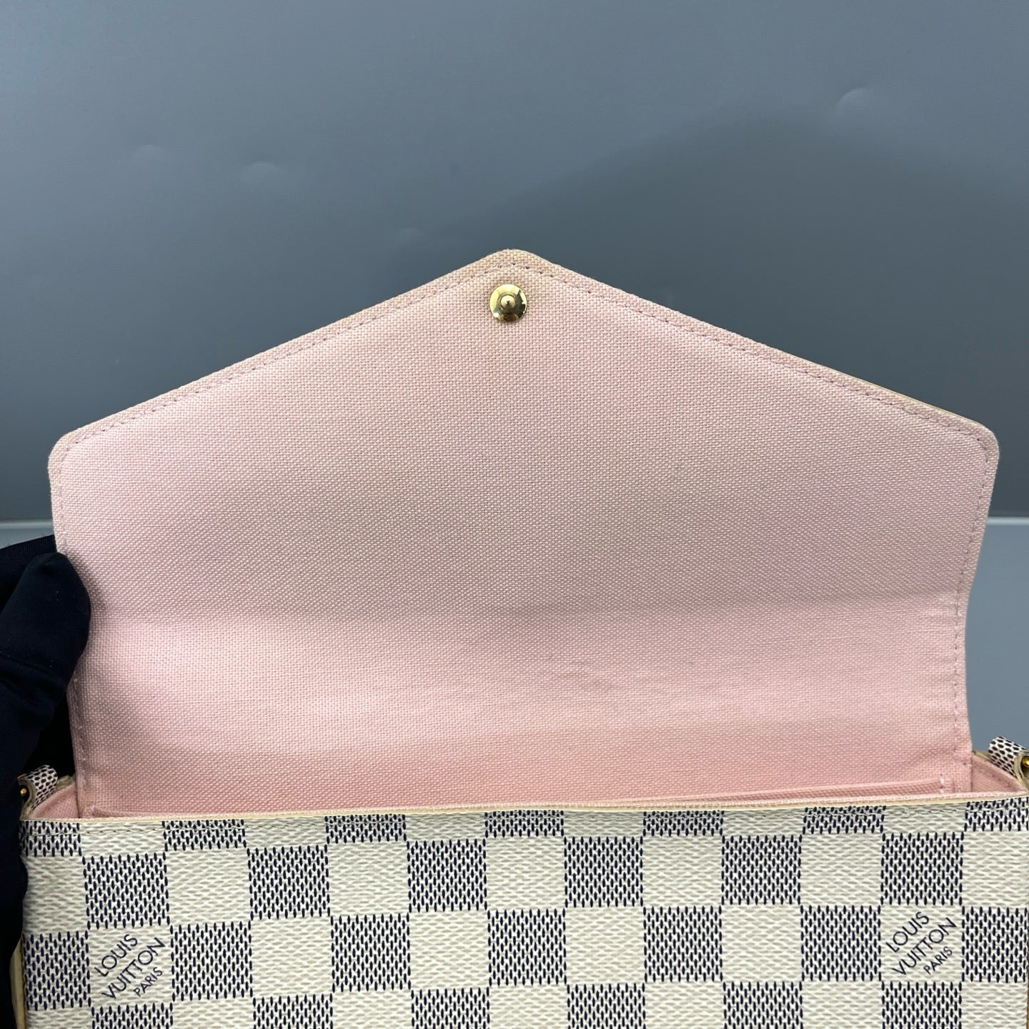 Louis Vuitton - Felicie Pochette - Damier Azur coated canvas with leather trim - White - (Mini)
