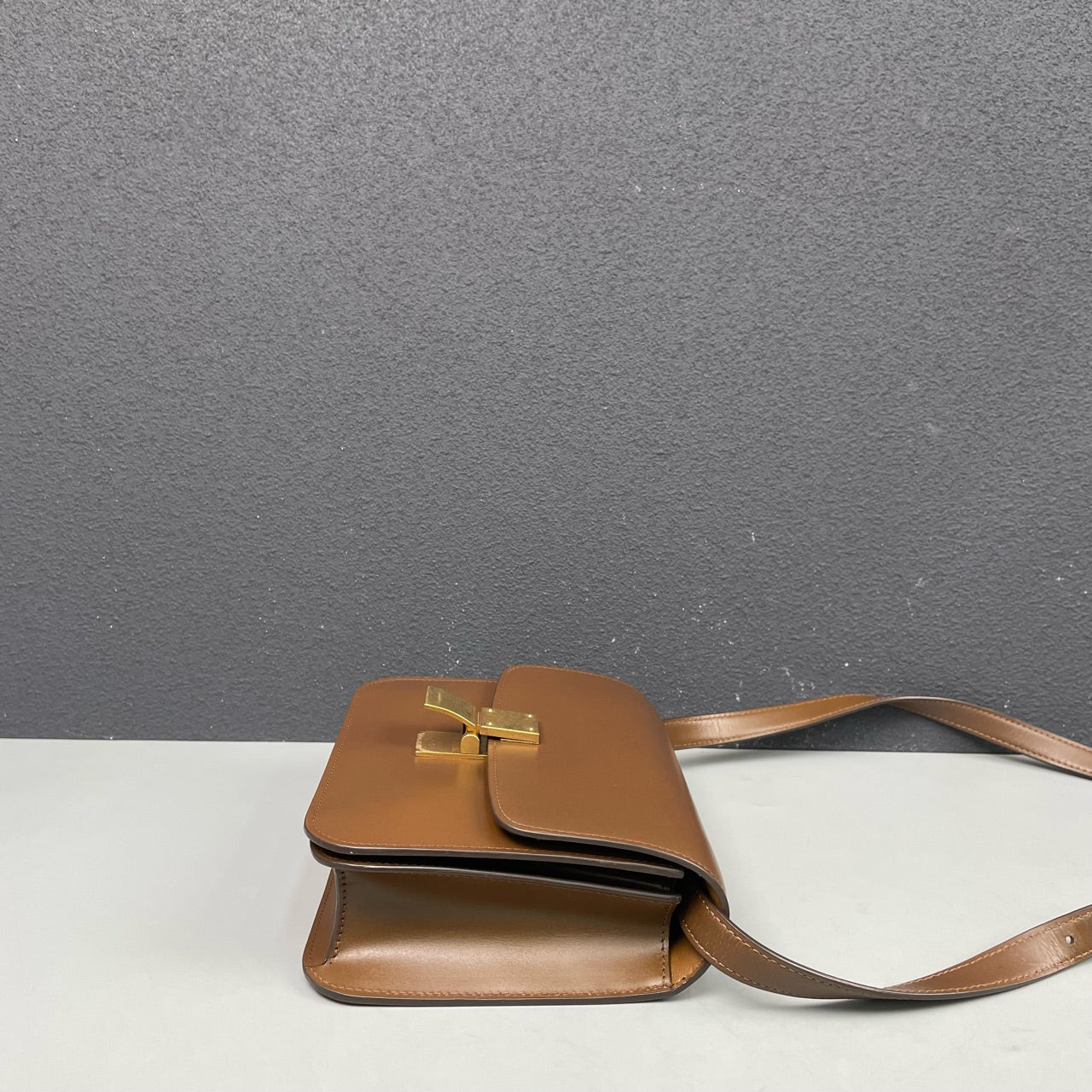 Celine - Classic Box Bag - Leather - Brown - (small)