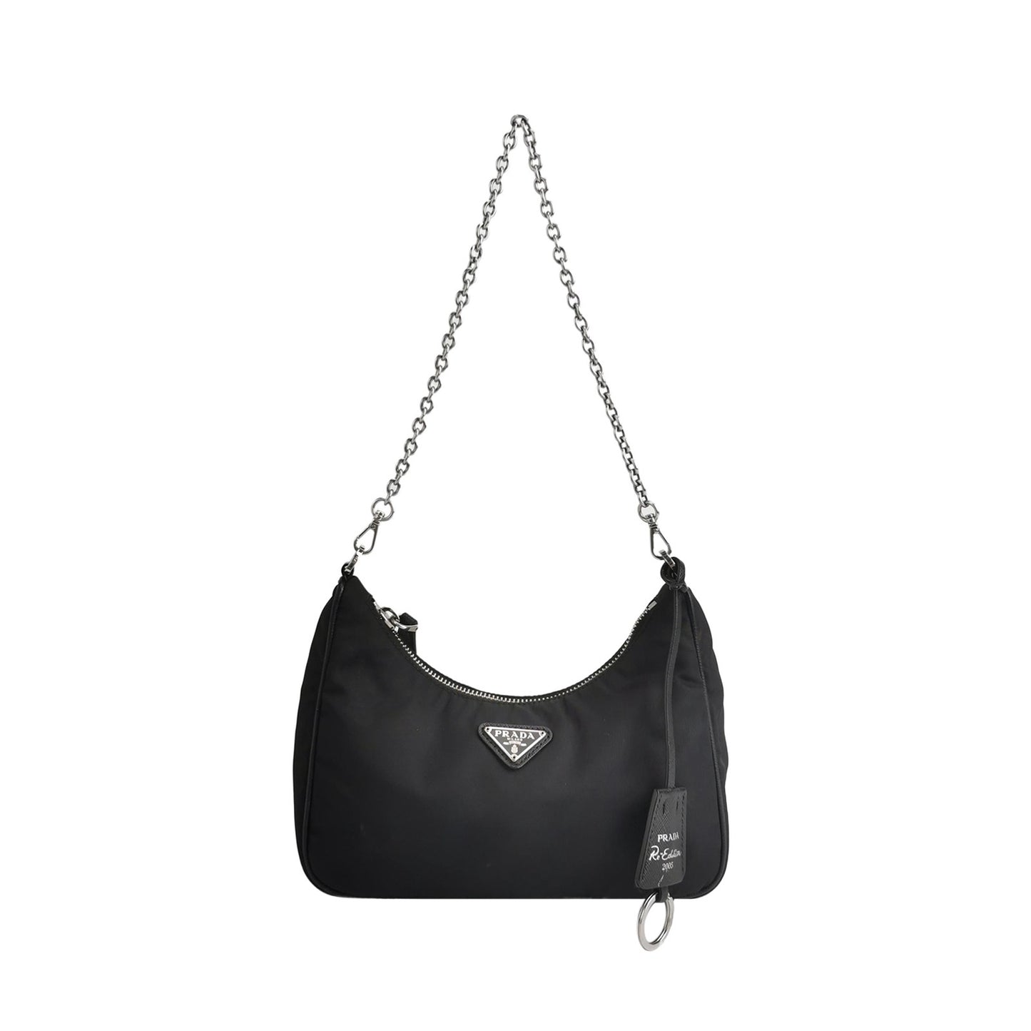 Prada - Re-Edition 2005 Hobo Bag - Re-Nylon with Saffiano leather trim - Black - (Small)